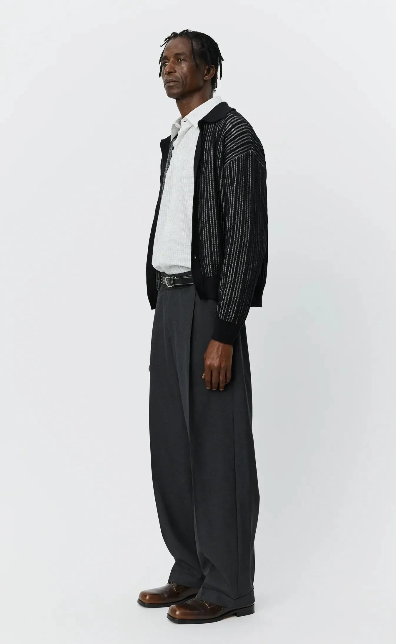 Patch Trousers - Grey Wool-mfpen-W2 Store