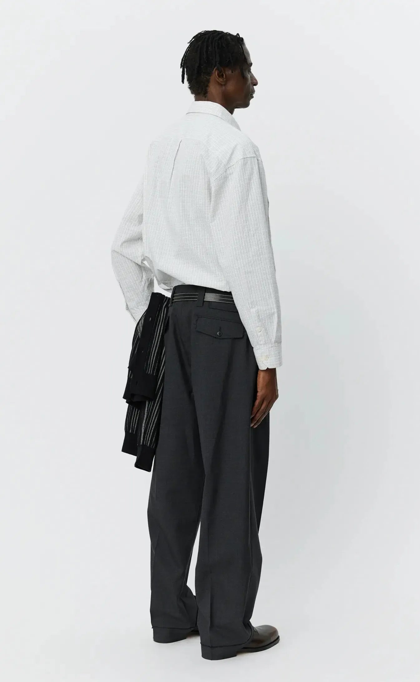 Patch Trousers - Grey Wool-mfpen-W2 Store