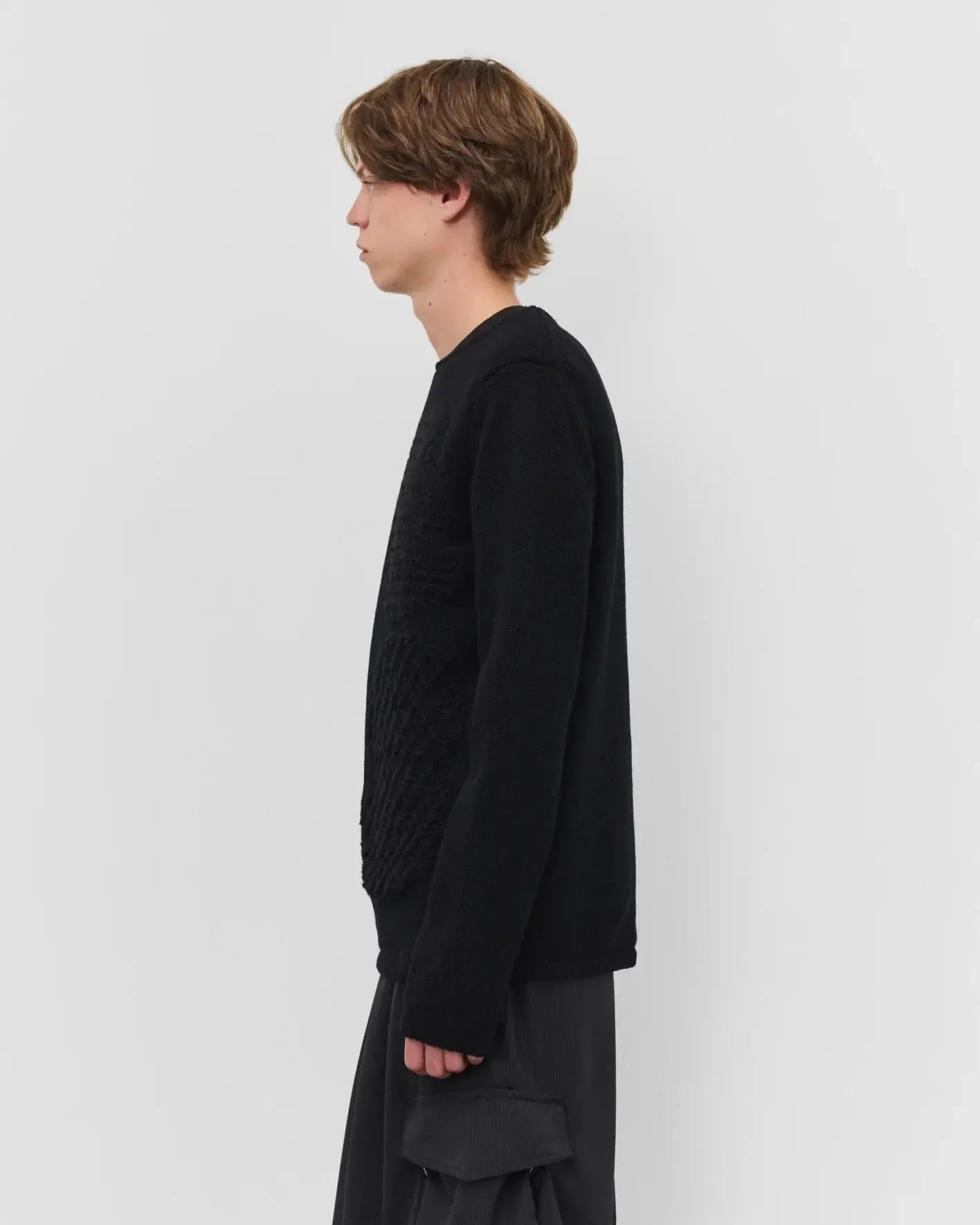 Patchwork Sweater - Black-Comme des Garçons Shirt-W2 Store