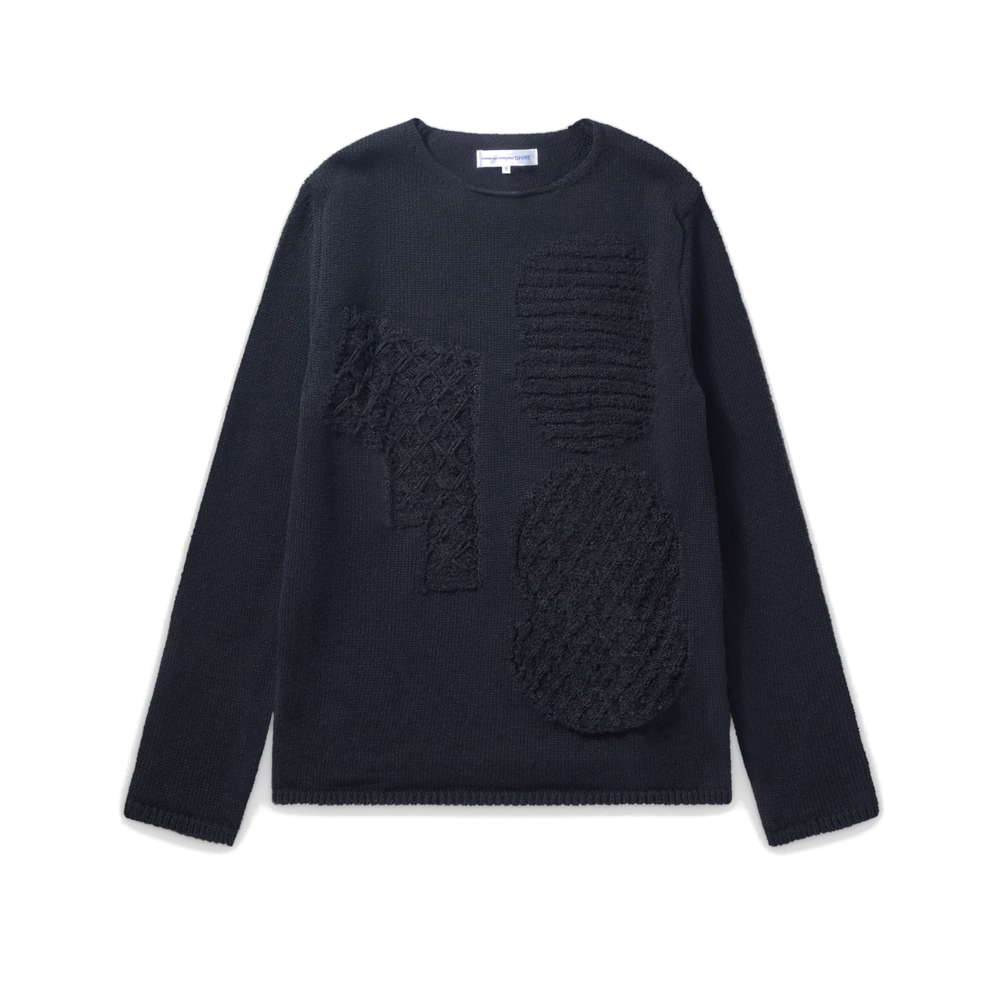 Patchwork Sweater - Black-Comme des Garçons Shirt-W2 Store