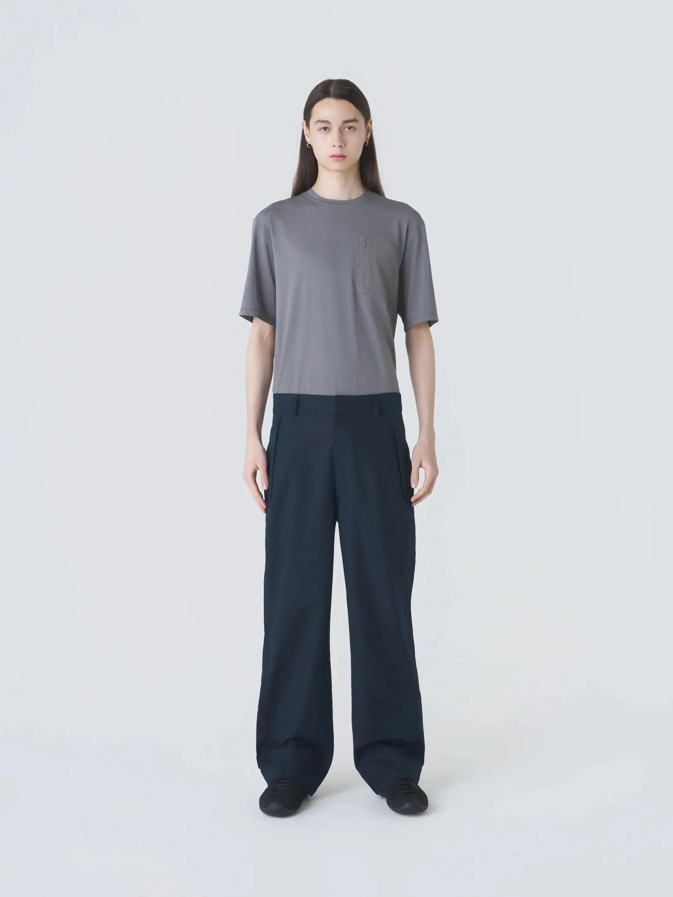 Path Linen Cotton Mixed Trouser - Dark Navy-Hiking Patrol-W2 Store