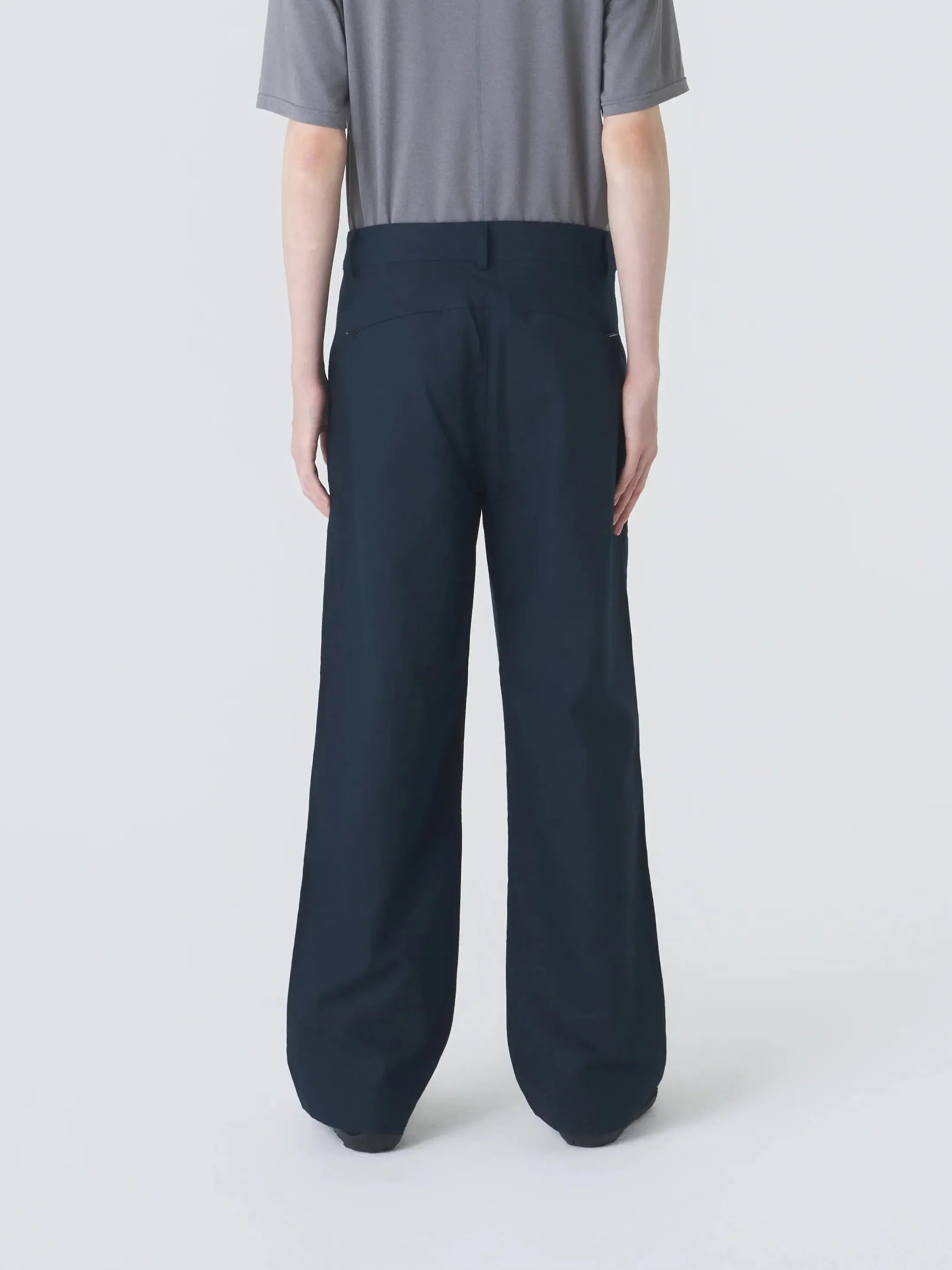 Path Linen Cotton Mixed Trouser - Dark Navy-Hiking Patrol-W2 Store