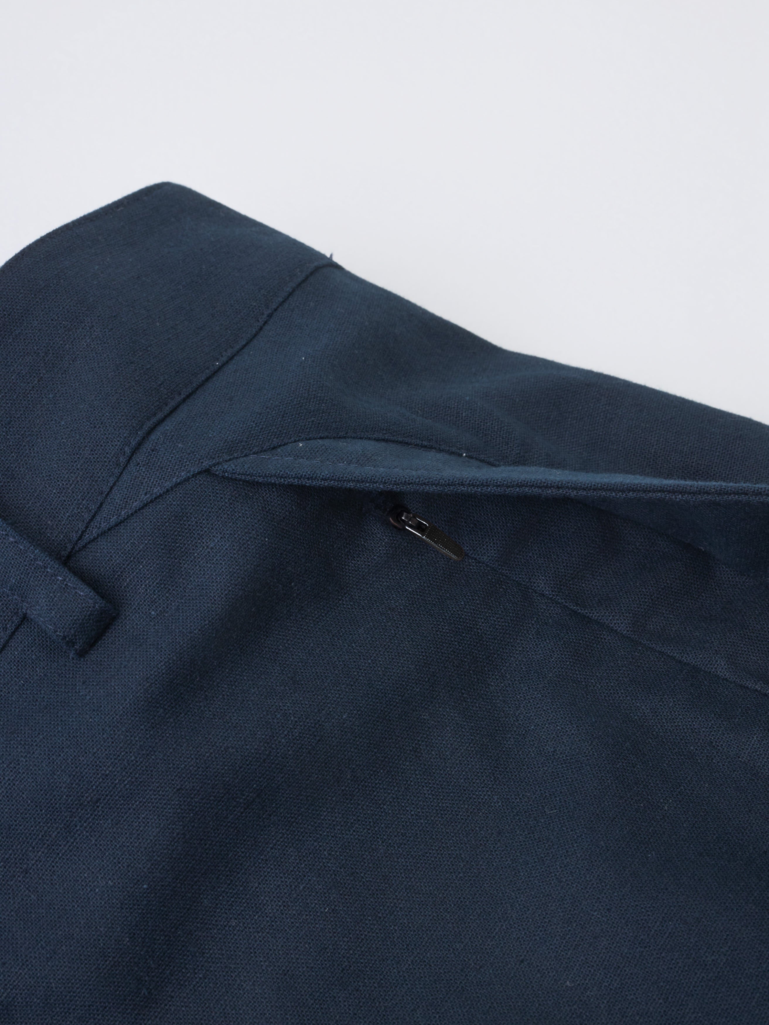 Path Linen Cotton Mixed Trouser - Dark Navy-Hiking Patrol-W2 Store
