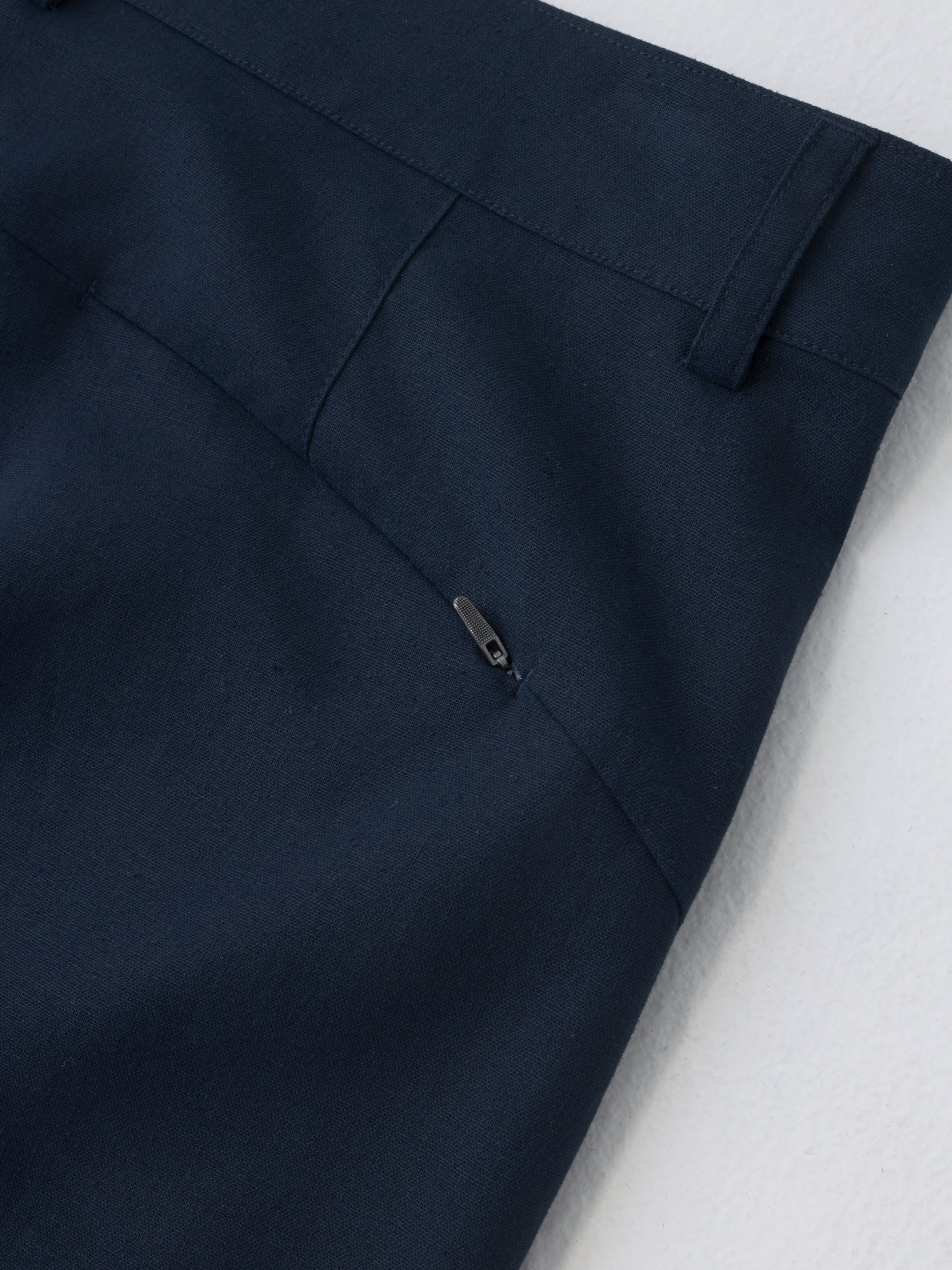 Path Linen Cotton Mixed Trouser - Dark Navy-Hiking Patrol-W2 Store
