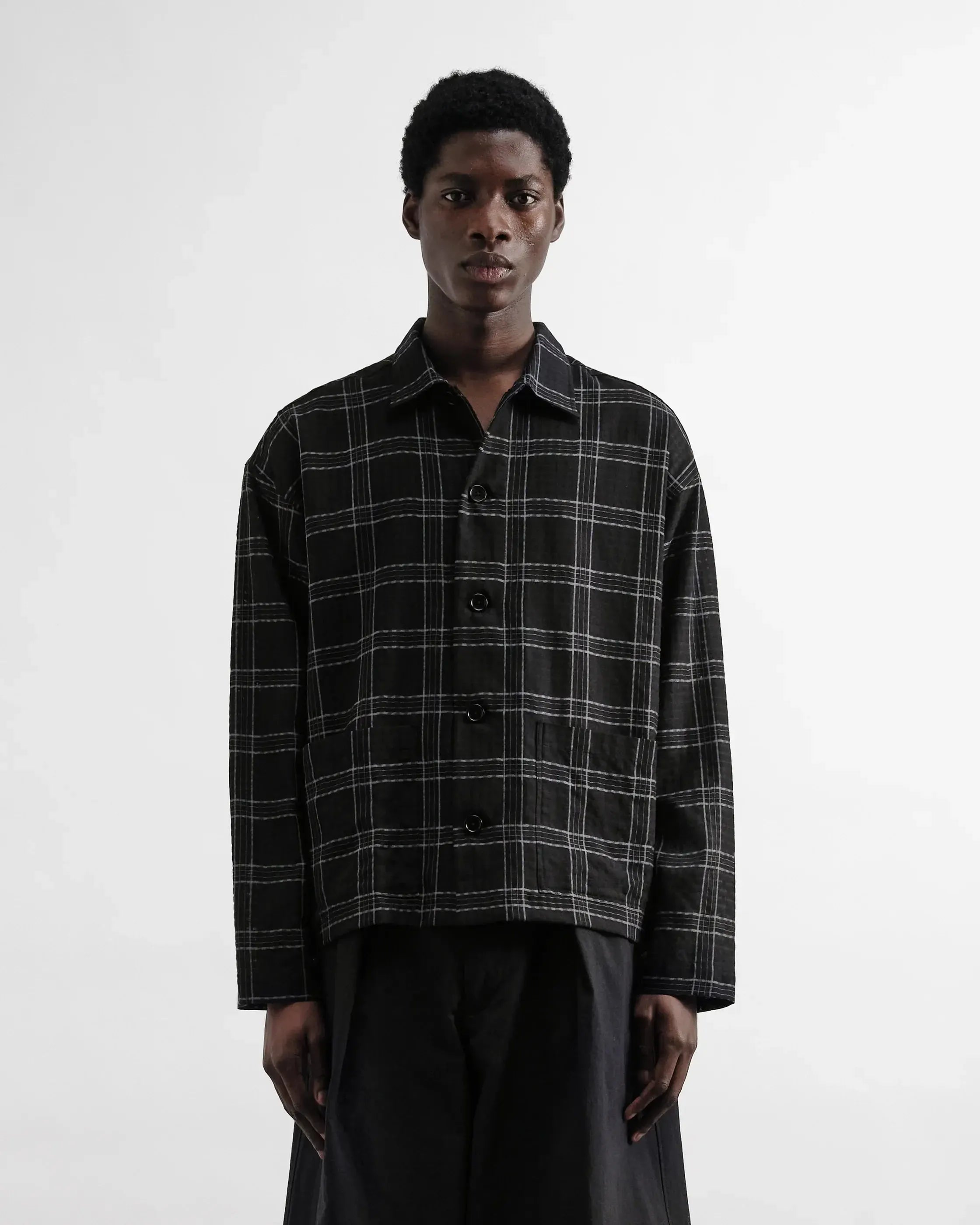 Pj Overshirt - Black/Grey-YMC-W2 Store