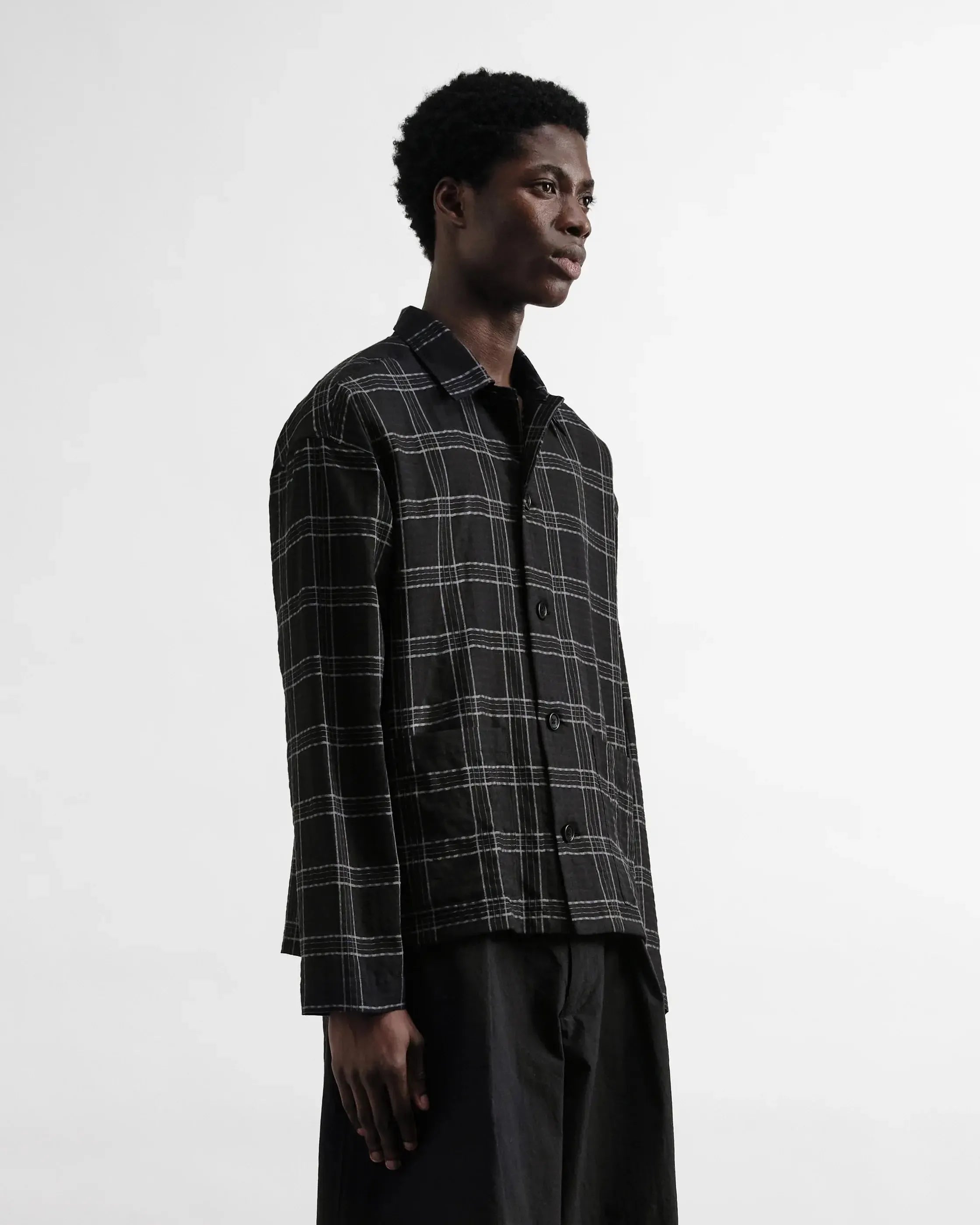 Pj Overshirt - Black/Grey-YMC-W2 Store