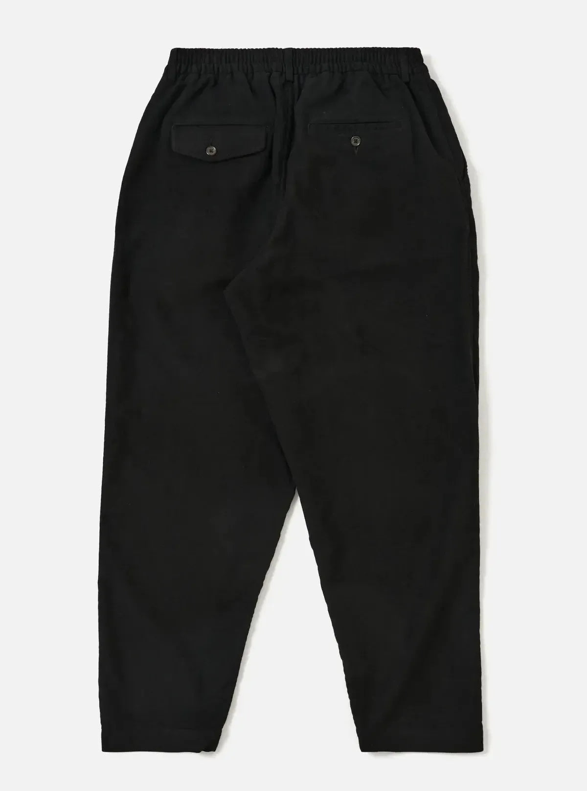 Pleated Track Pant Comfort Moleskin - Black-Universal Works-W2 Store