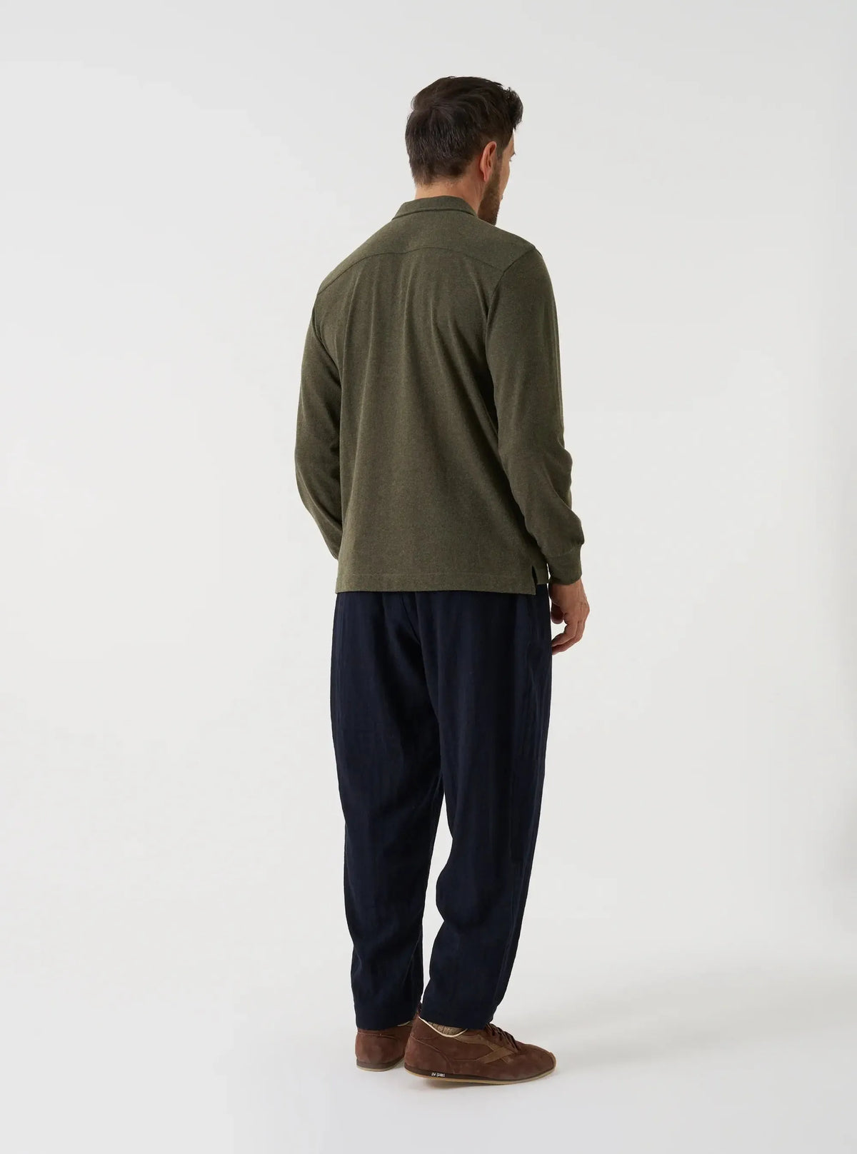 Pleated Track Pant Robin Wool Mix - Dark Navy-Universal Works-W2 Store