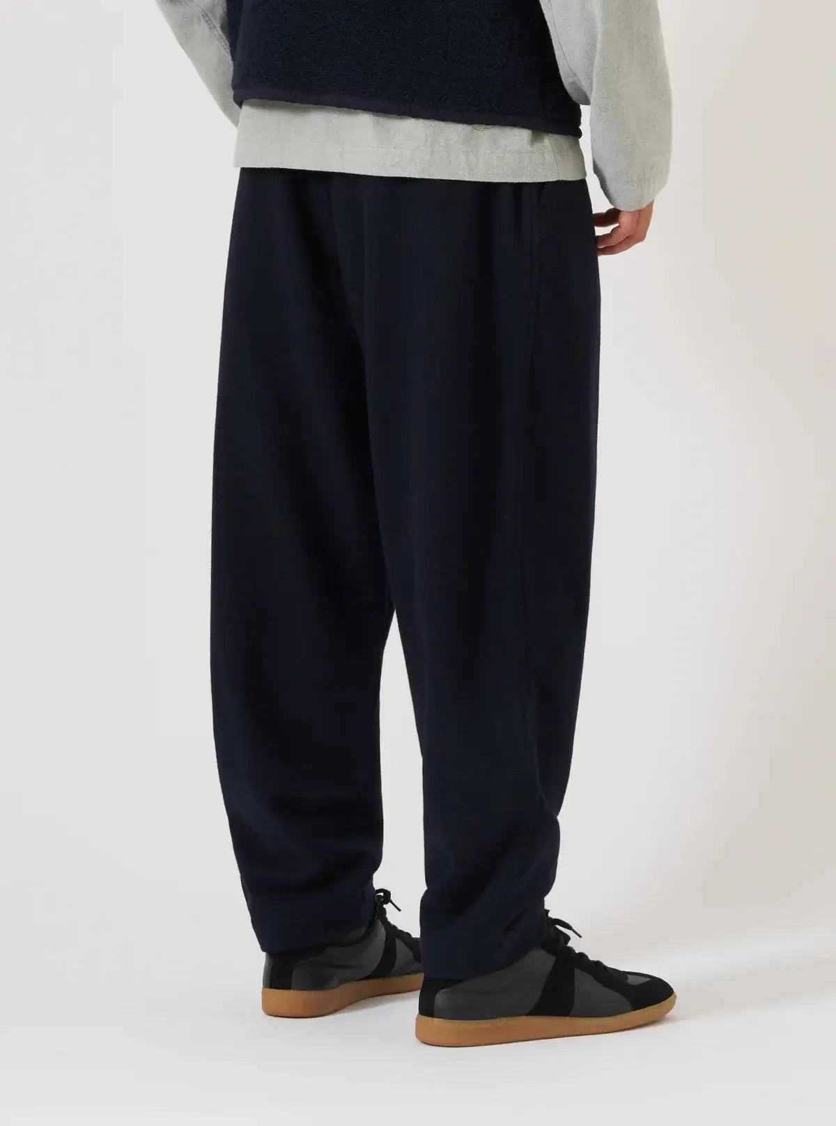 Pleated Track Pant Soft Recycled Wool - Dark Navy-Universal Works-W2 Store