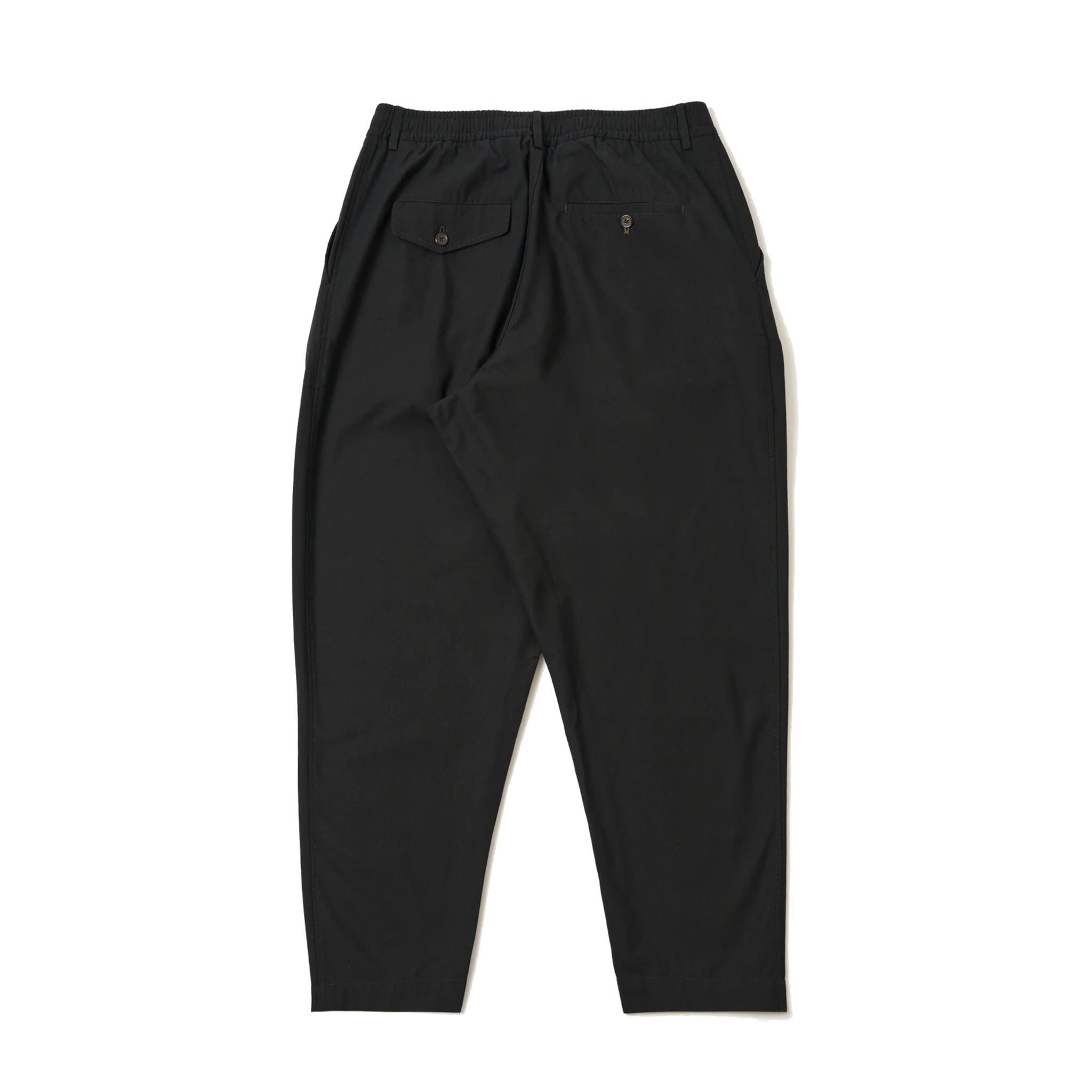 Pleated Track Pant Valencia Cotton - Black-Universal Works-W2 Store
