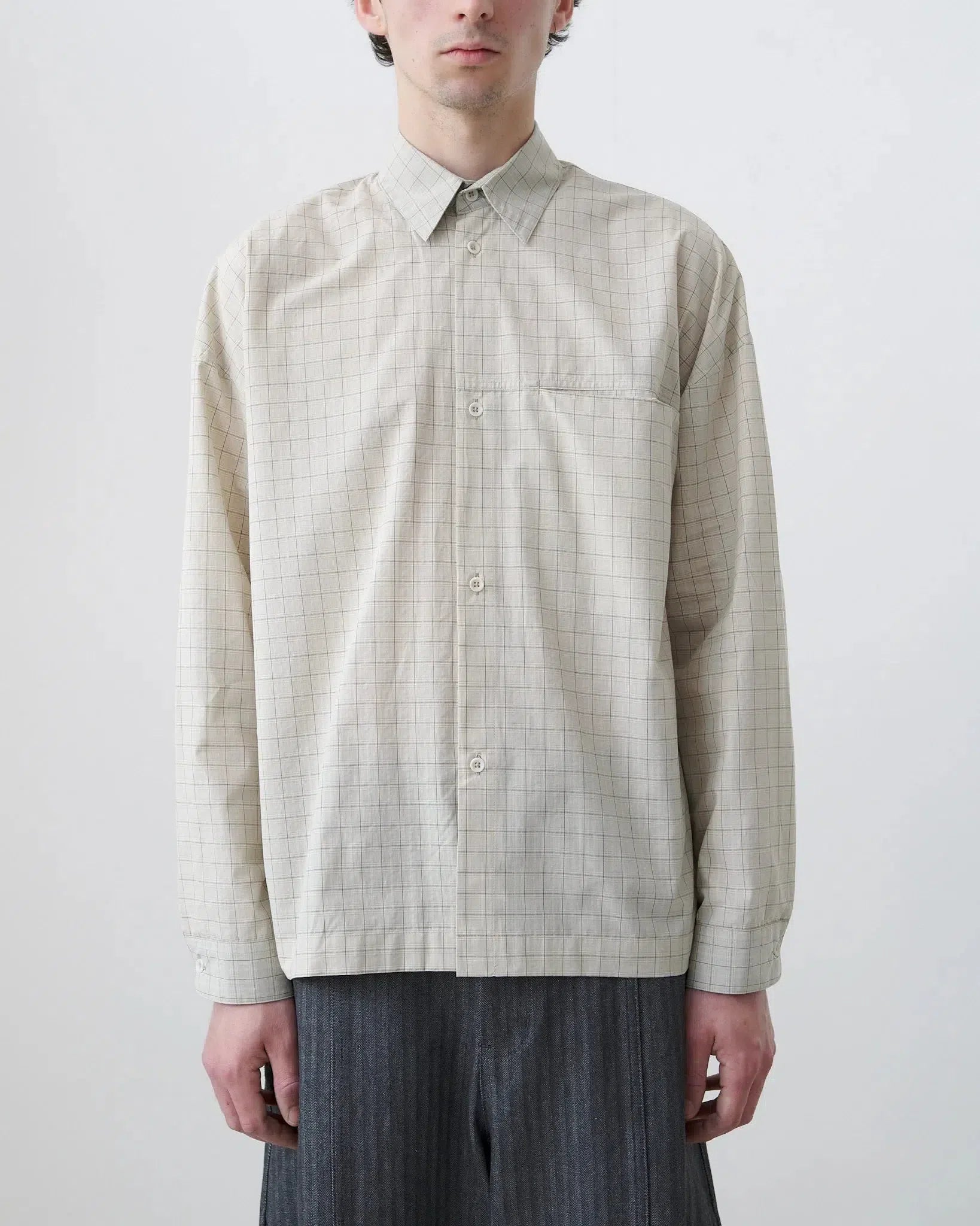 Pocket Parka Shirt - Parchment Check-Sage Nation-W2 Store