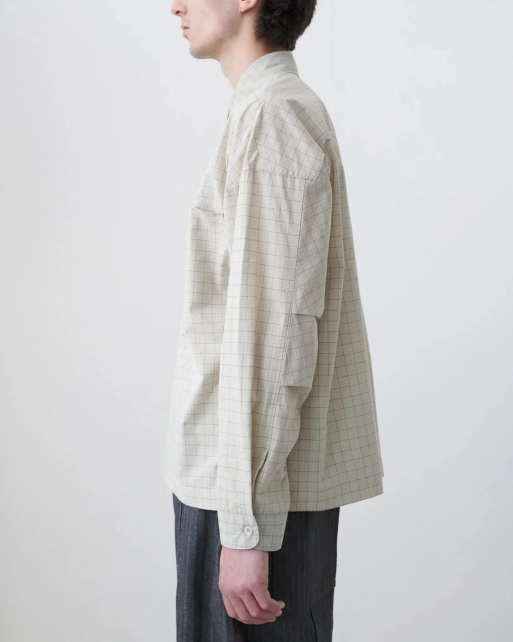 Pocket Parka Shirt - Parchment Check-Sage Nation-W2 Store