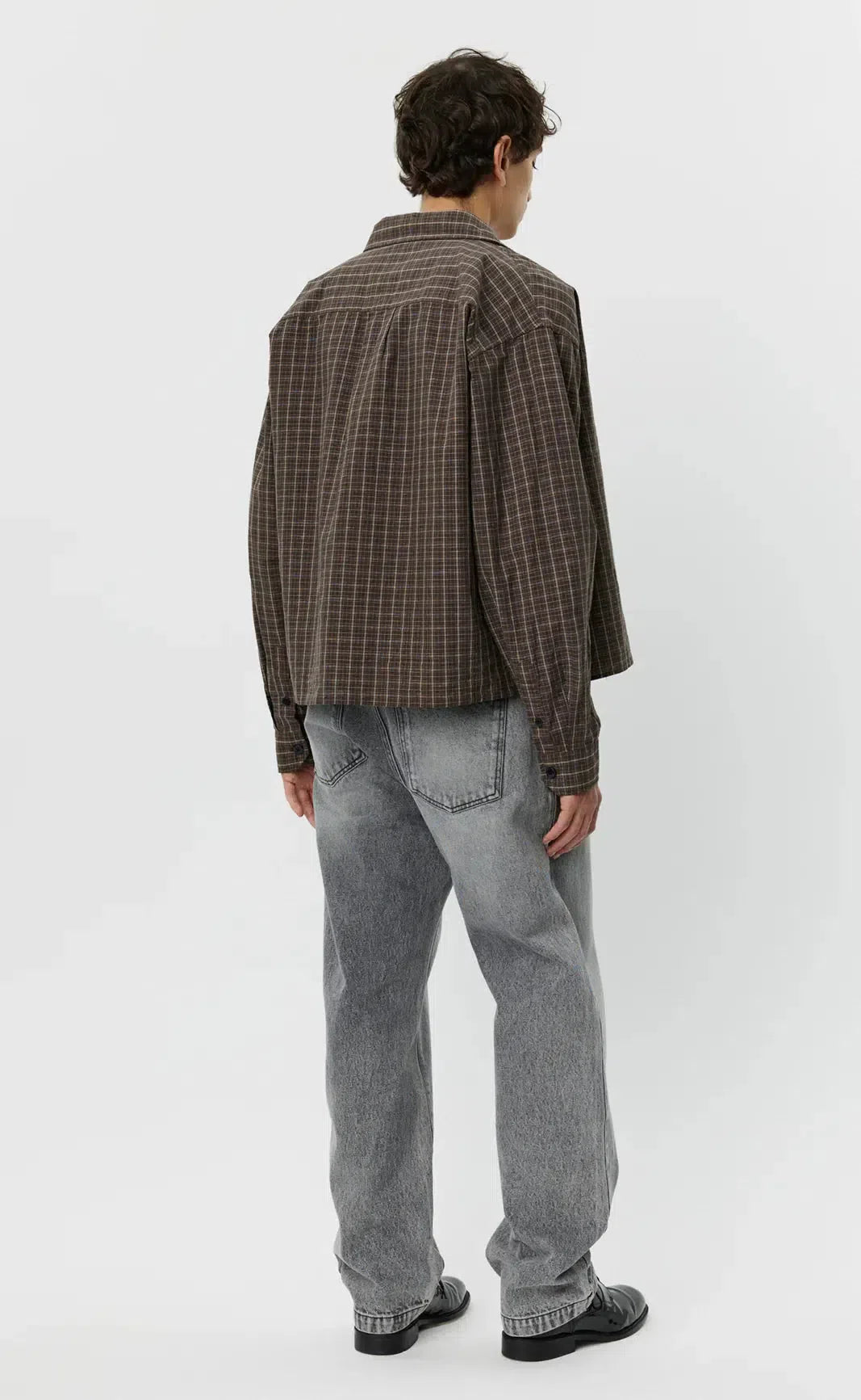 Priority Shirt - Brown Linen Check-mfpen-W2 Store
