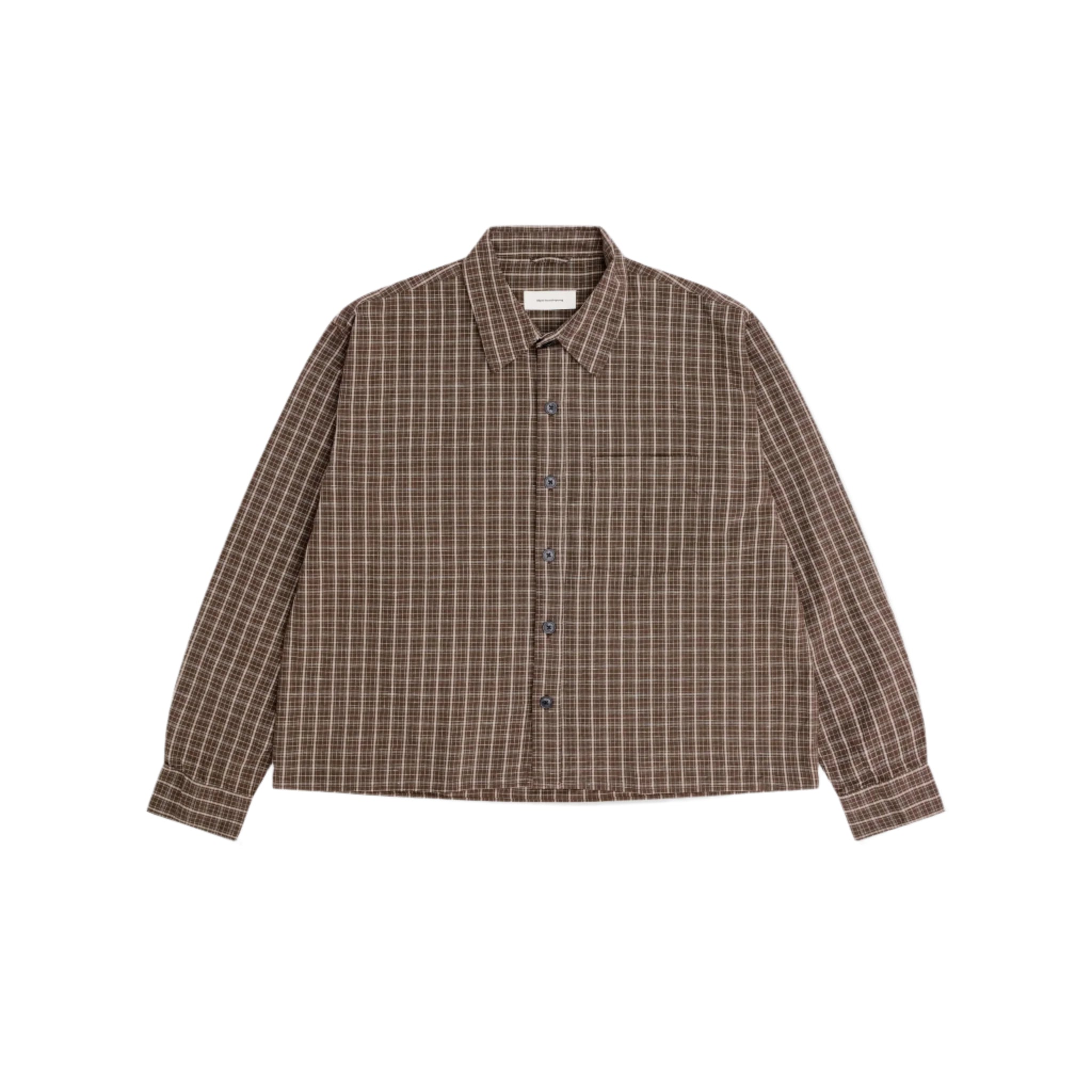Priority Shirt - Brown Linen Check-mfpen-W2 Store