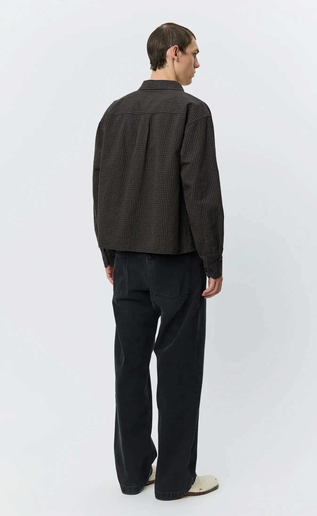 Priority Shirt - Dark Linen Check-mfpen-W2 Store