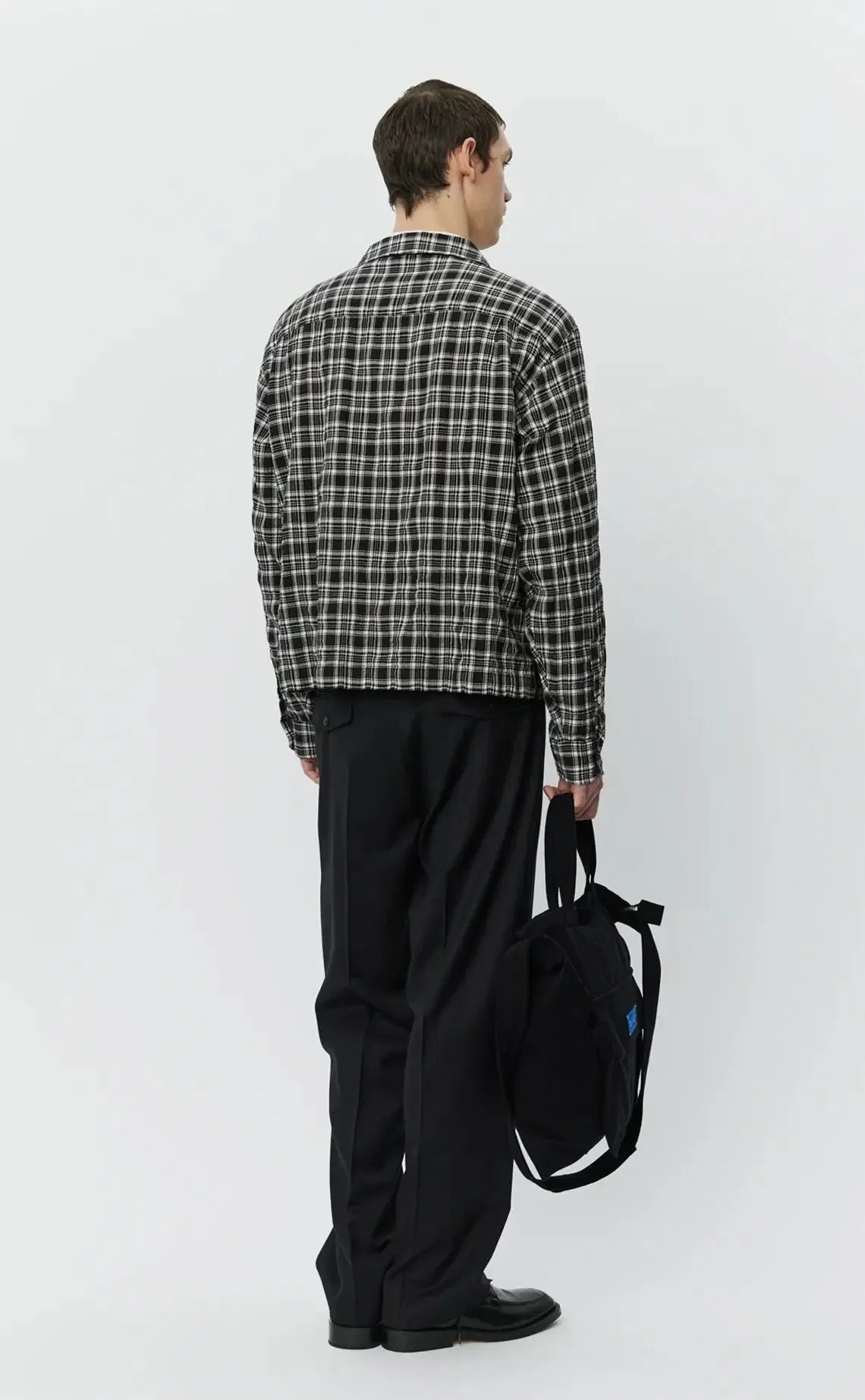 Quarter Zip Shirt - Coffee Texture Plaid-mfpen-W2 Store