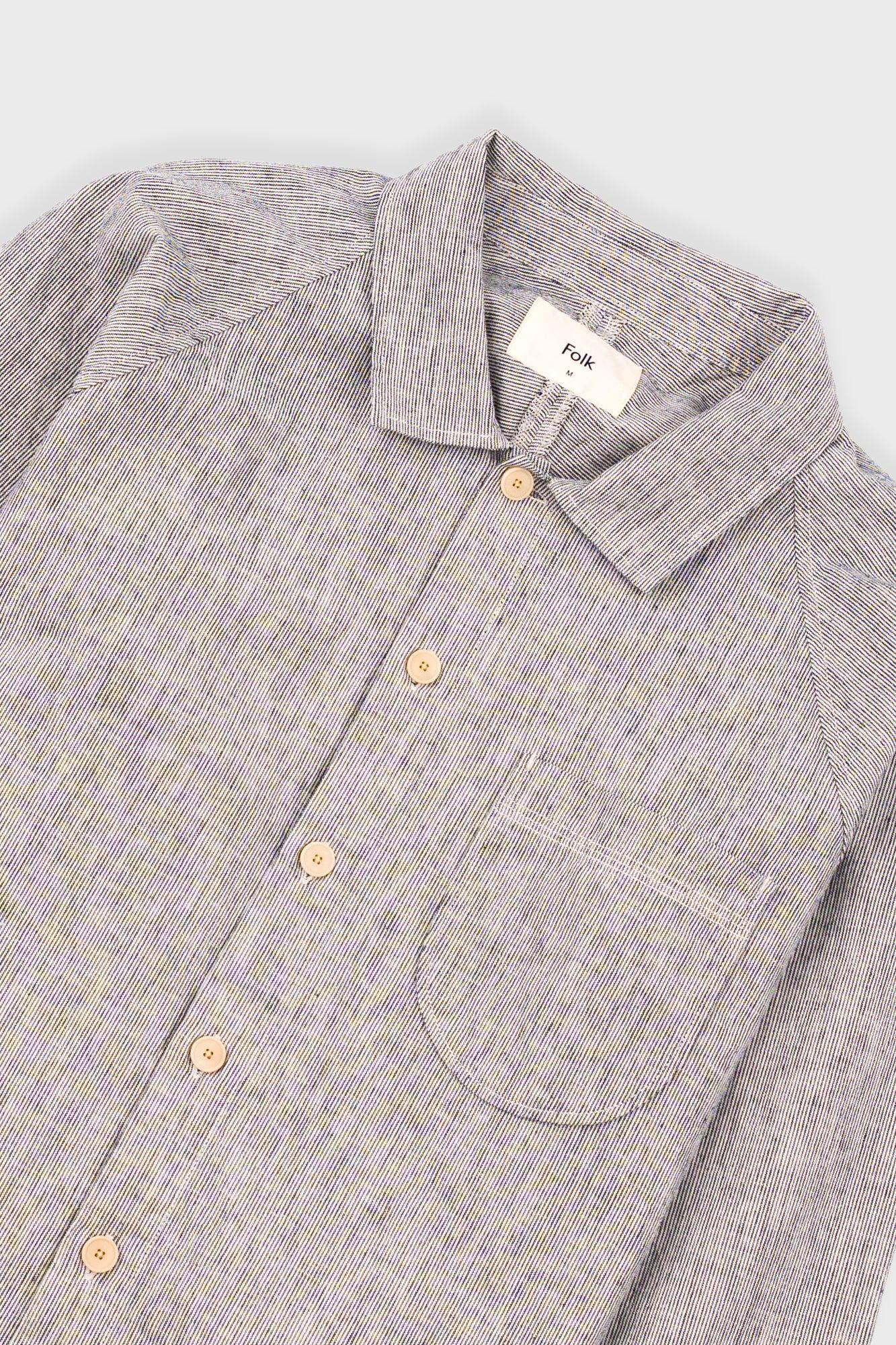 Raglan Shirt - Black Microstripe-Folk-W2 Store