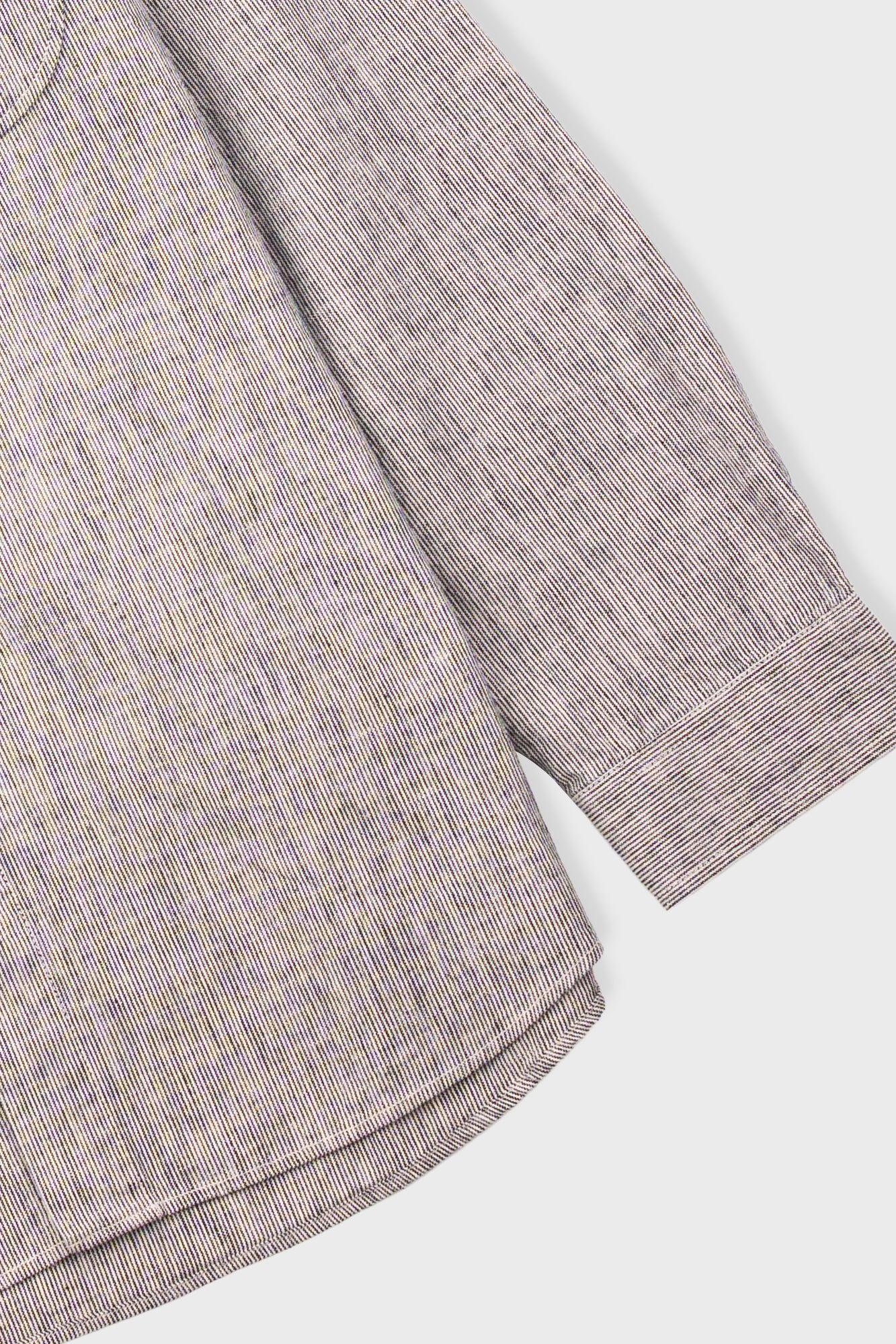 Raglan Shirt - Black Microstripe-Folk-W2 Store