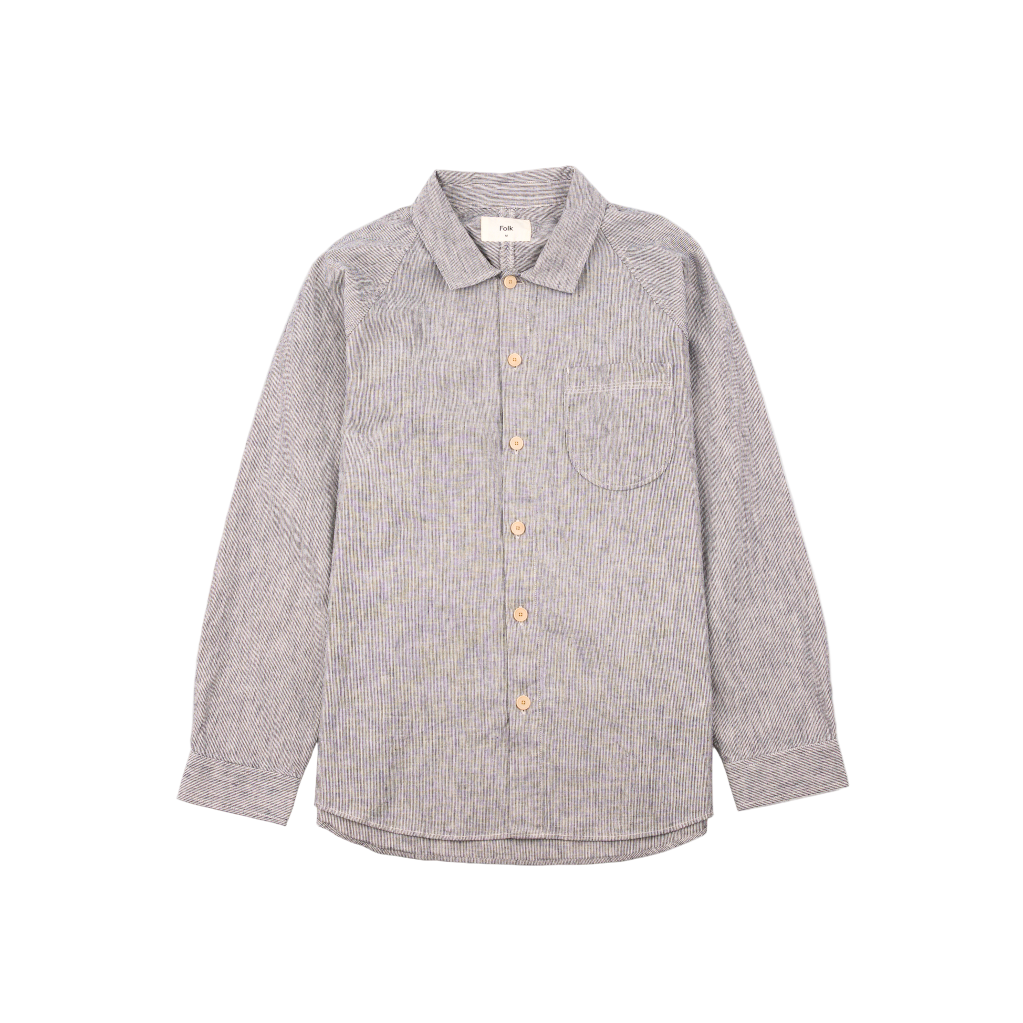 Raglan Shirt - Black Microstripe-Folk-W2 Store