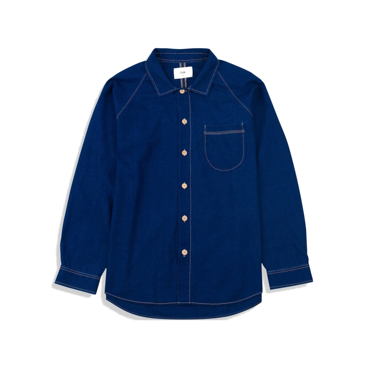 Raglan Shirt - Deep Indigo Linen-Folk-W2 Store