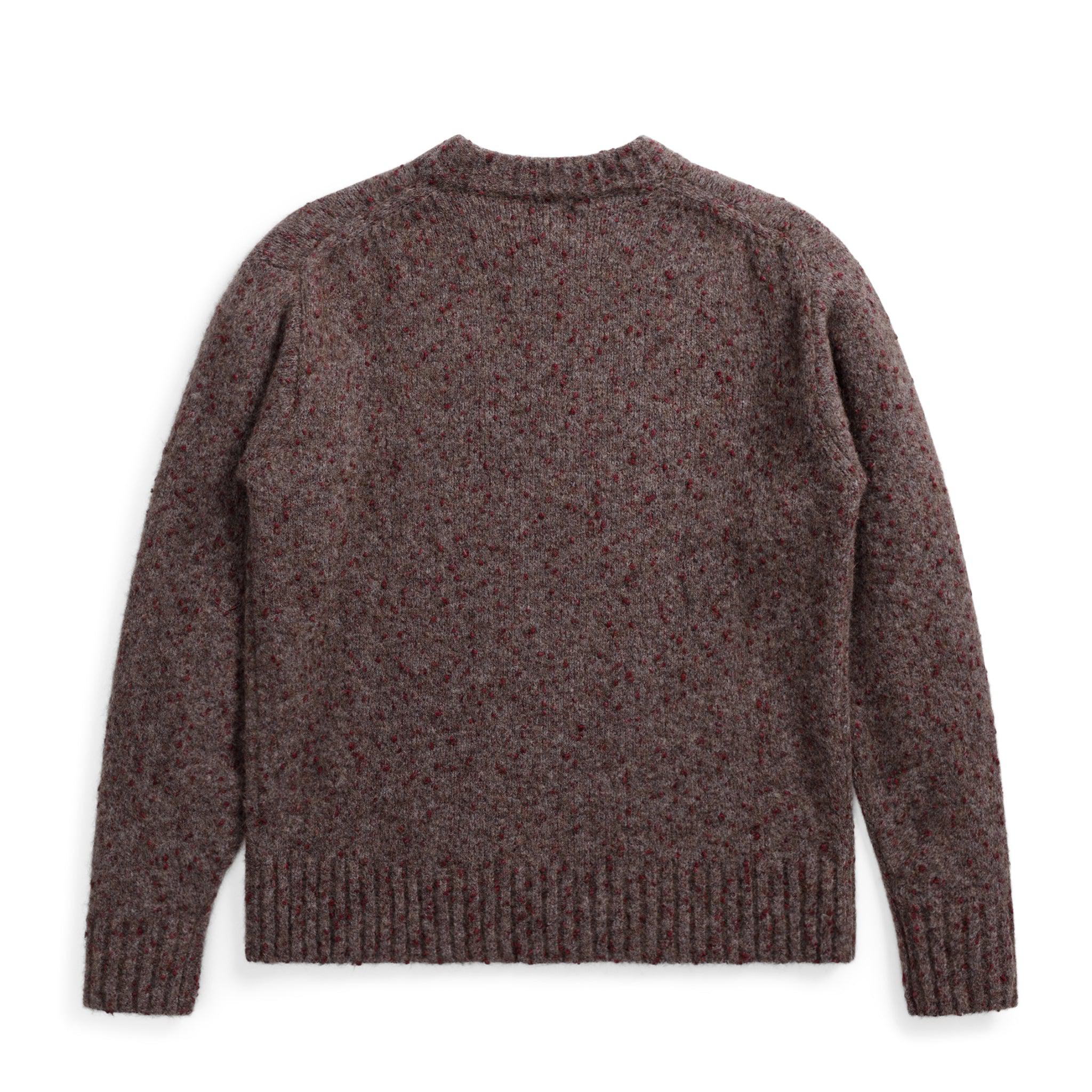 Rasmus Relaxed Tweed V-Neck Sweater - Burgundy-Norse Projects-W2 Store