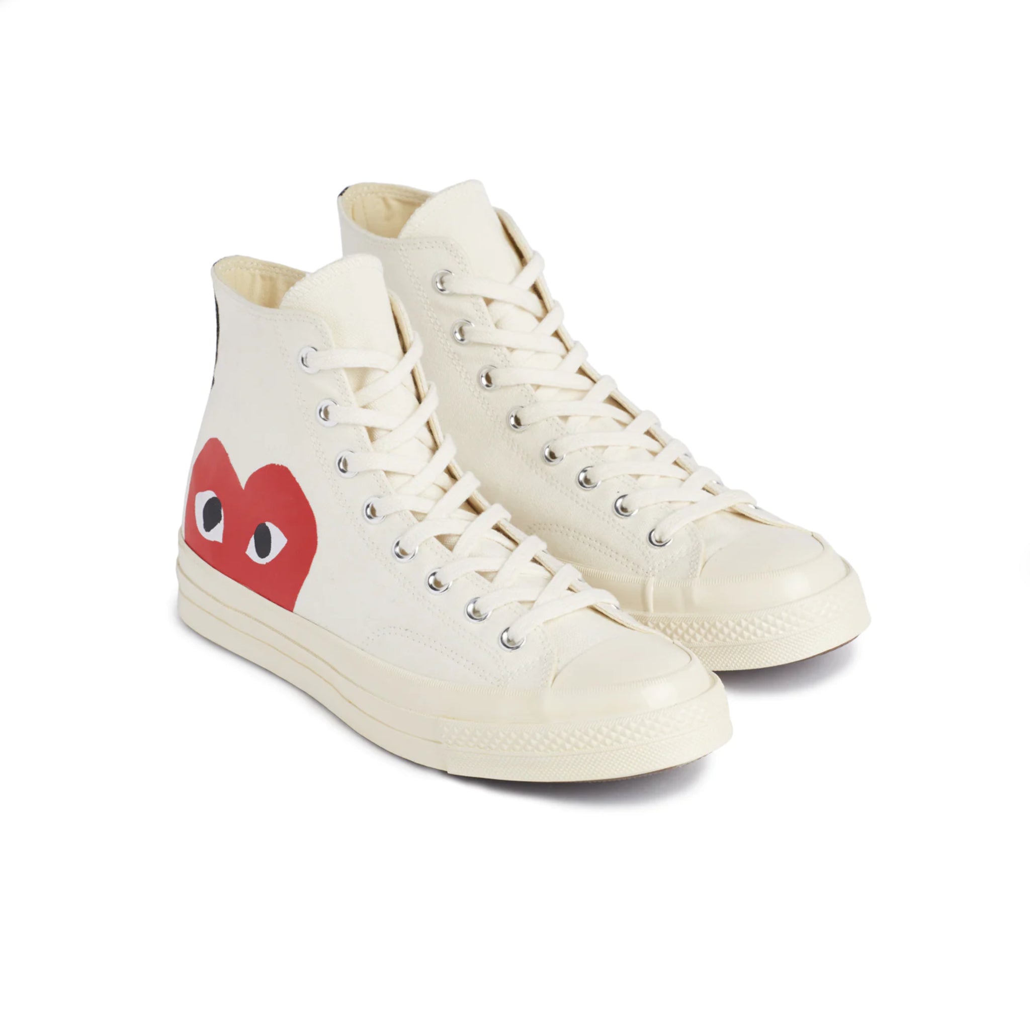 Red Heart 70s Chuck Taylor High Converse - White-Comme des Garçons Converse-W2 Store