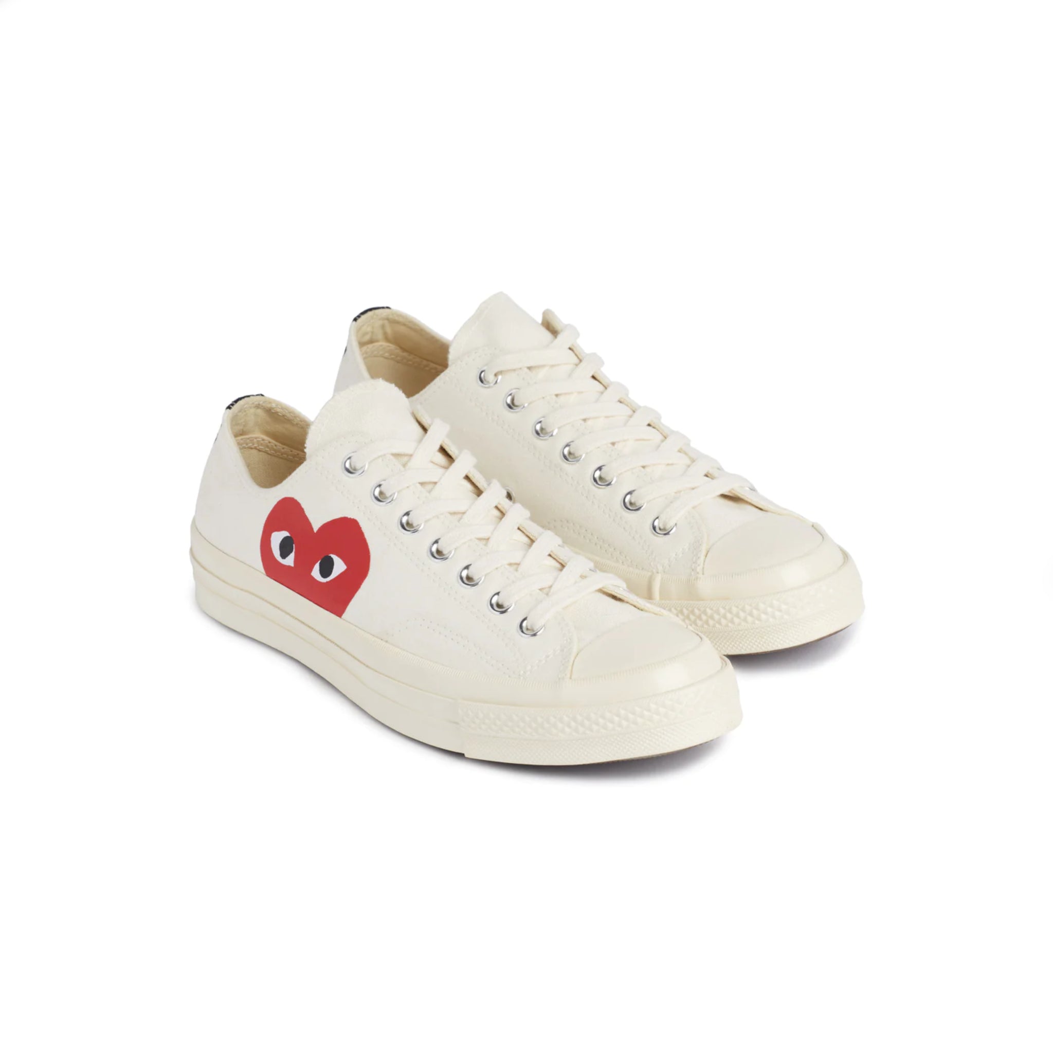 Red Heart 70s Chuck Taylor Low Converse - White-Comme des Garçons Converse-W2 Store