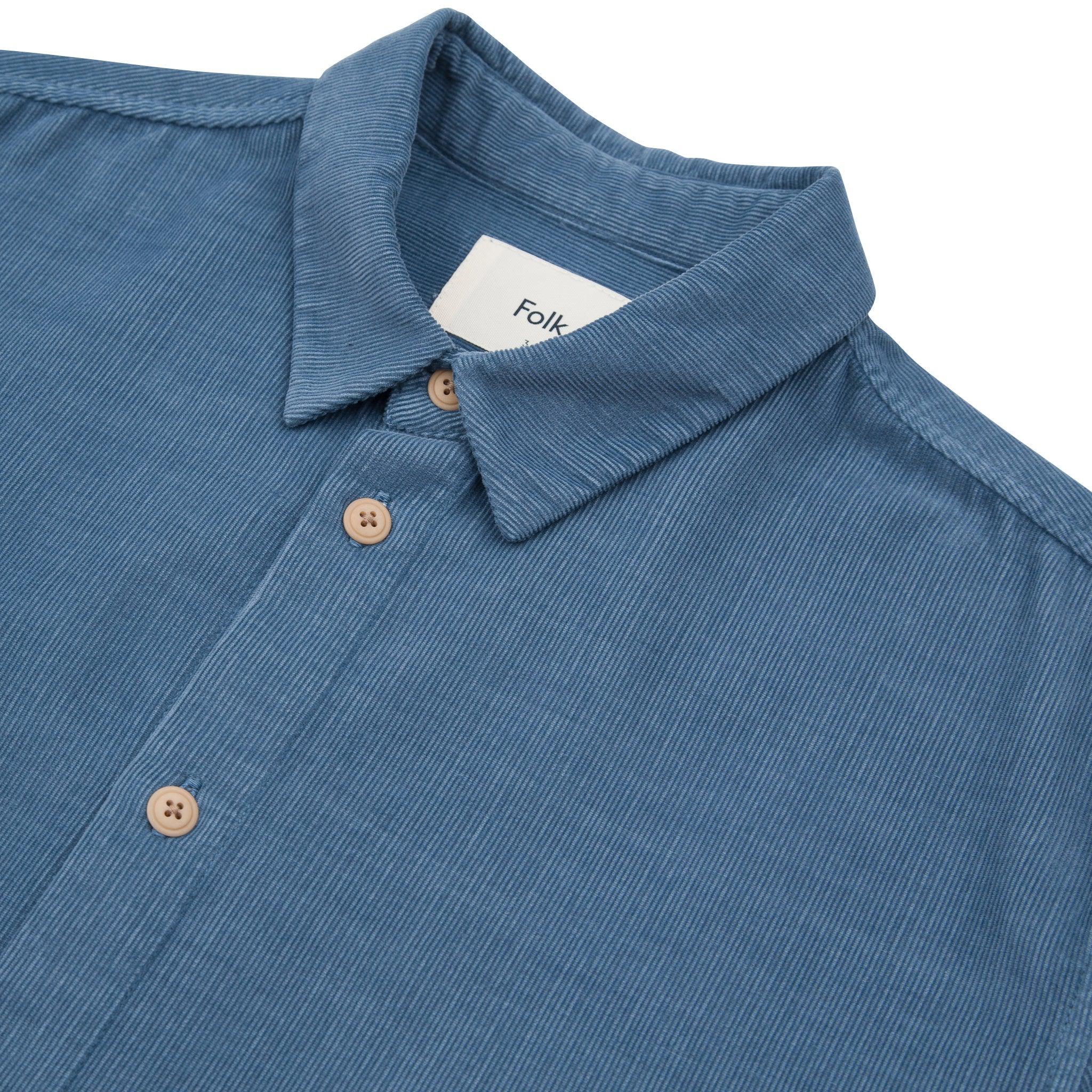 Relaxed Babycord Shirt - Soft Blue-Folk-W2 Store