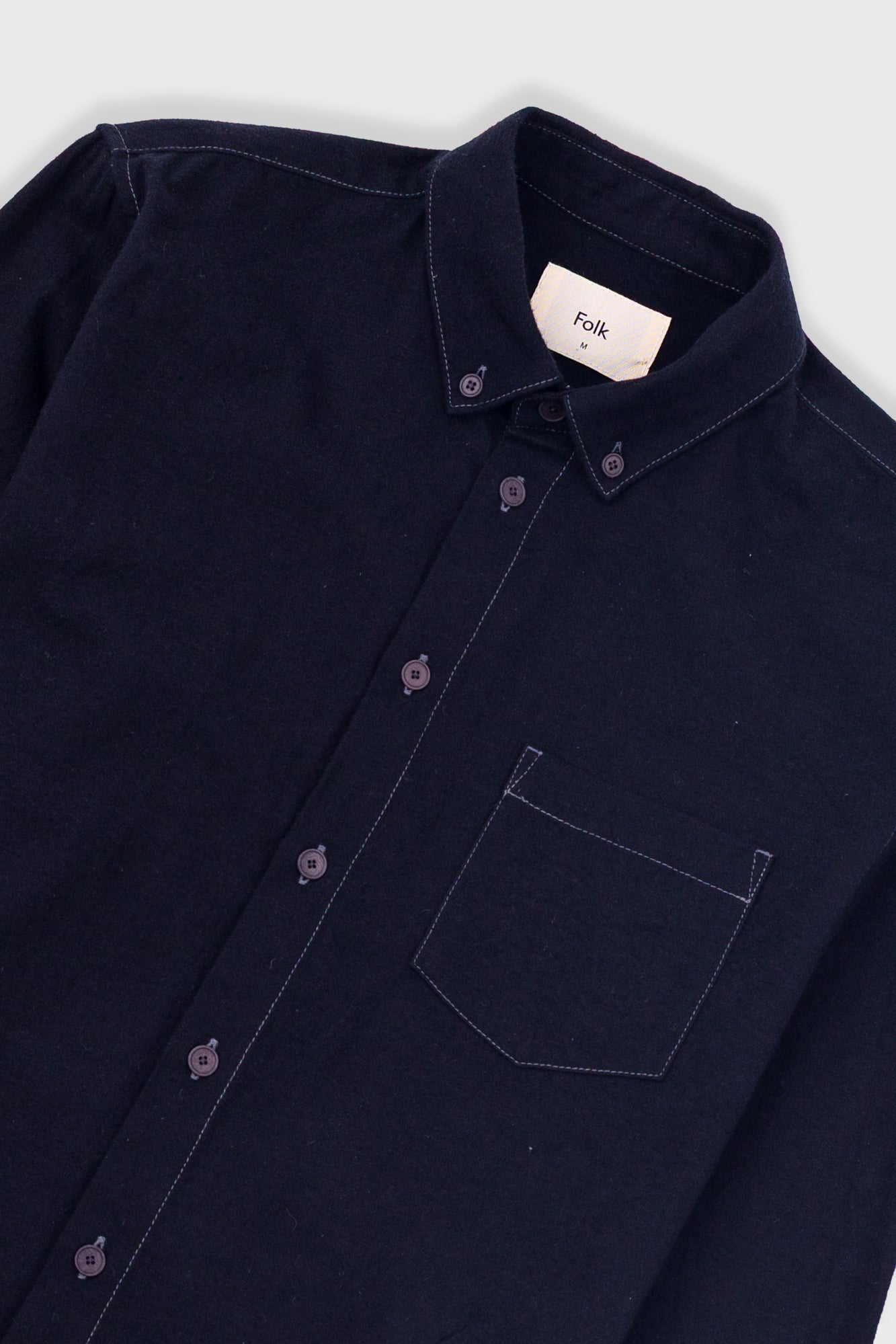 Relaxed Fit Shirt - Black Flannel-Folk-W2 Store