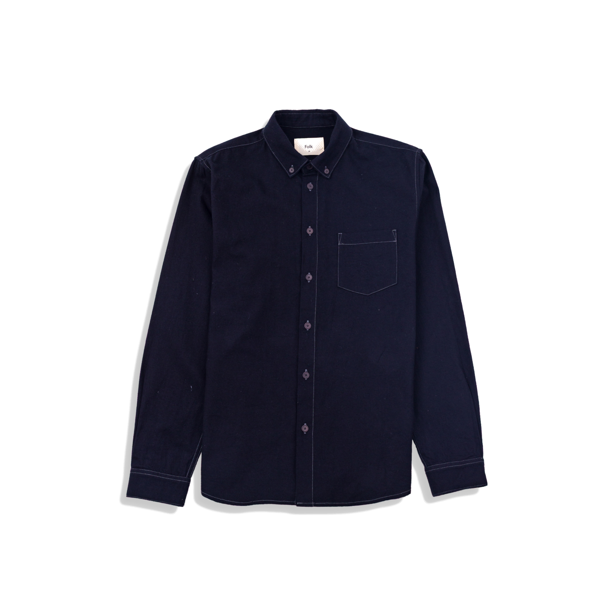 Relaxed Fit Shirt - Black Flannel-Folk-W2 Store