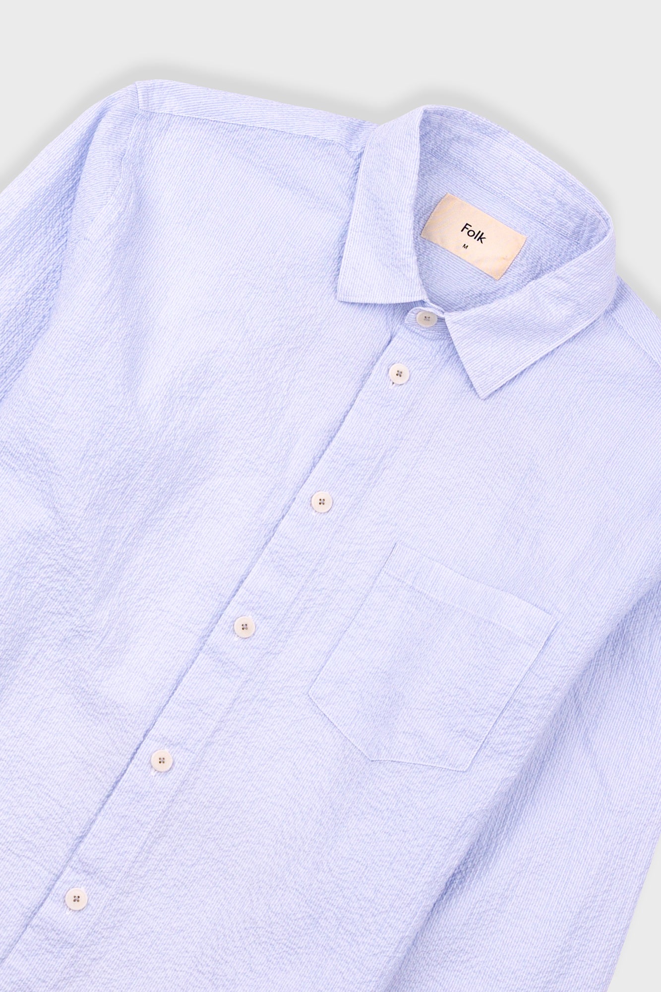 Relaxed Fit Shirt - Blue Microstripe-Folk-W2 Store