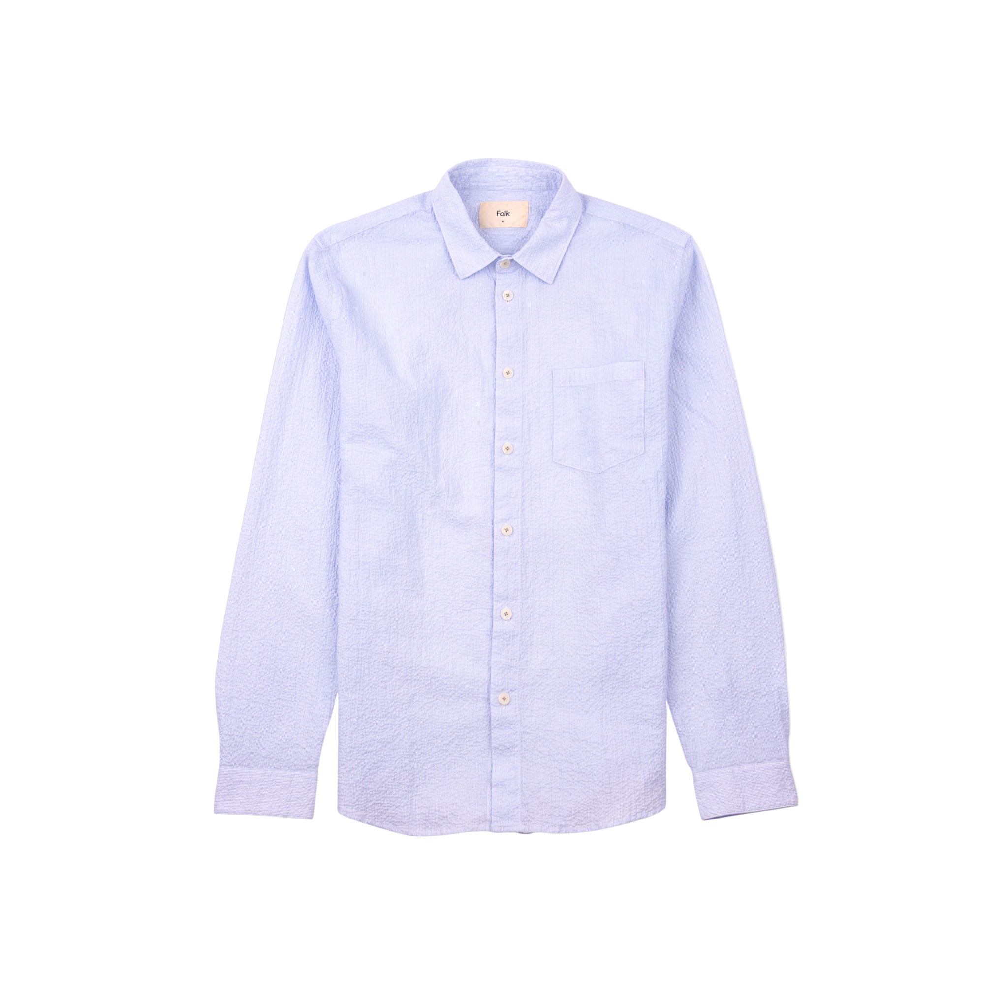 Relaxed Fit Shirt - Blue Microstripe-Folk-W2 Store
