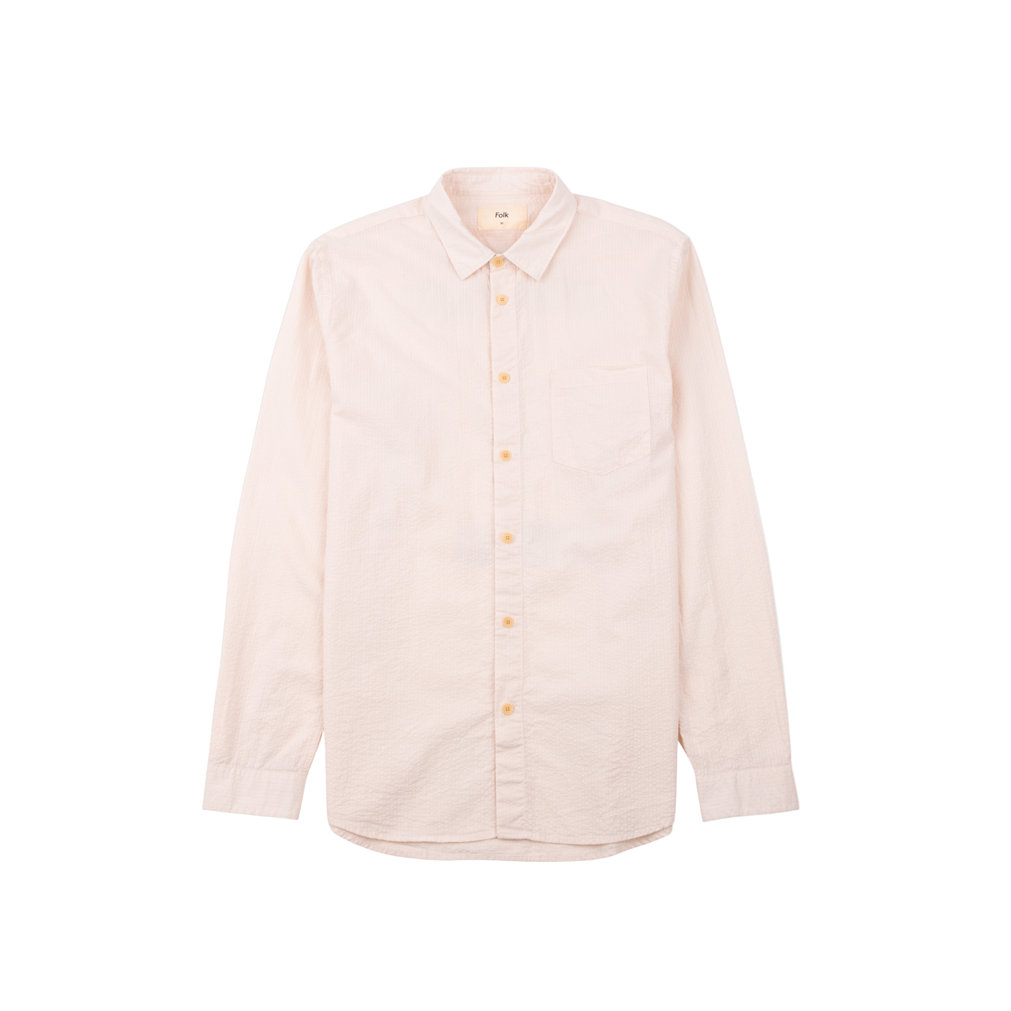 Relaxed Fit Shirt - Ecru Seersucker-Folk-W2 Store