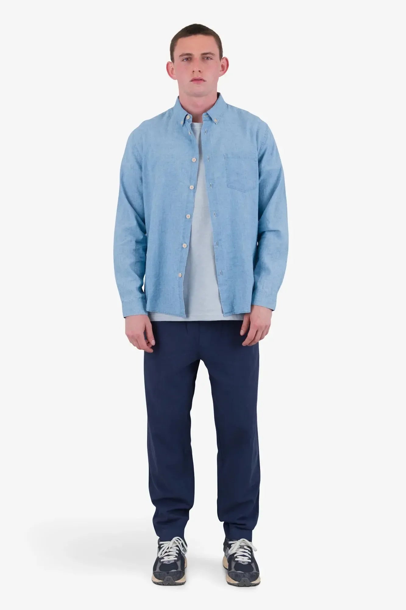 Relaxed Fit Shirt - Indigo Microcheck-Folk-W2 Store