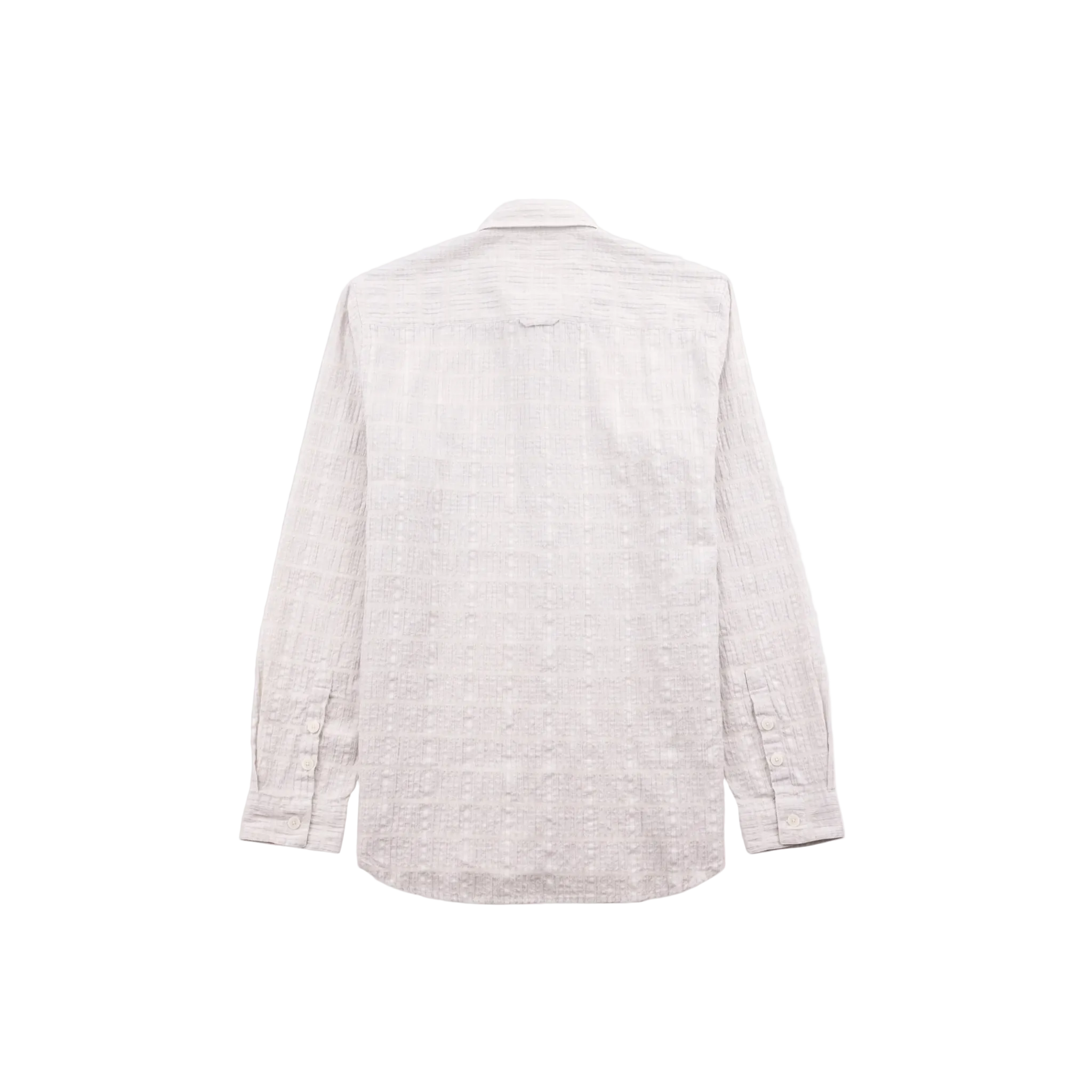 Relaxed Fit Shirt - Silver Textured Check-Folk-W2 Store