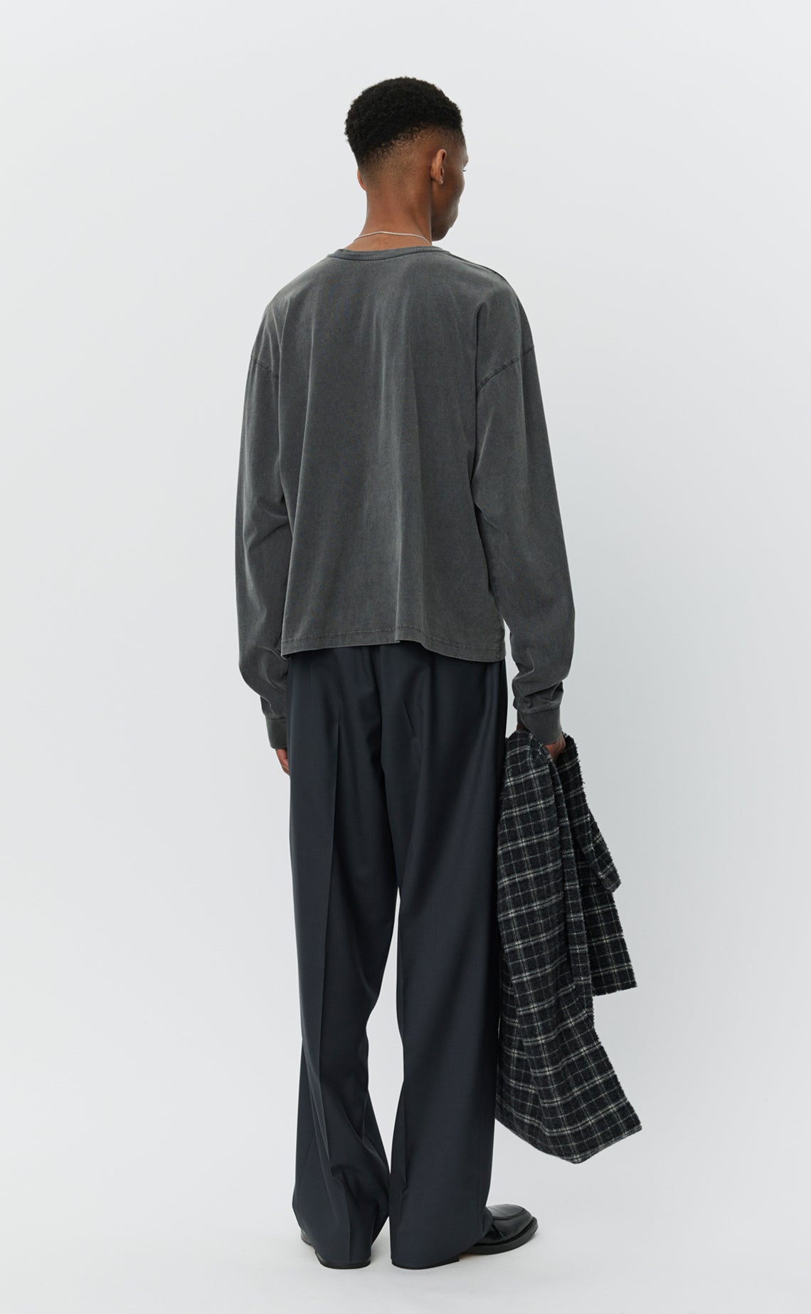 Relaxed Long Sleeve Tee - Washed Graphite-mfpen-W2 Store