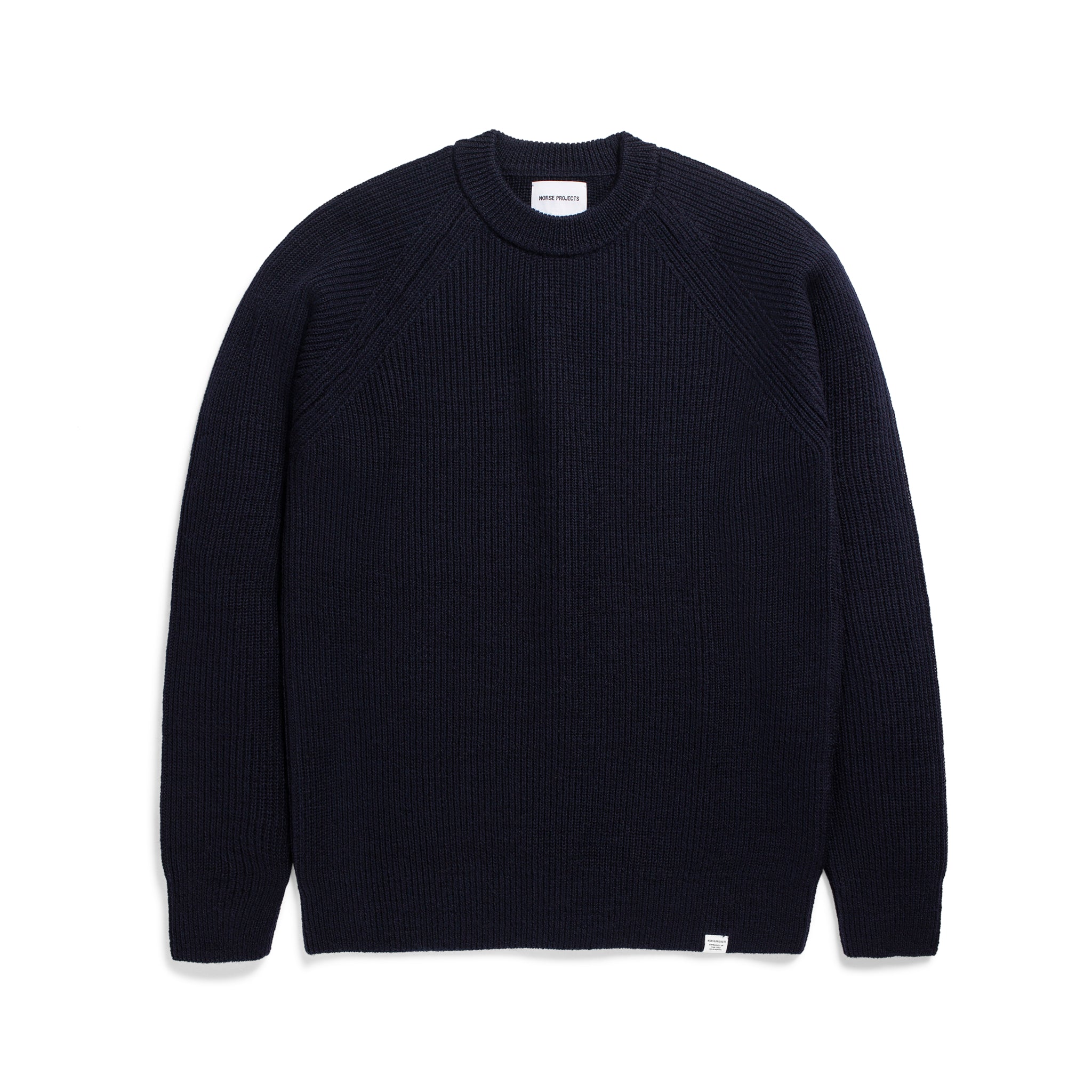 Roald Wool Cotton Rib Sweater - Dark Navy-Norse Projects-W2 Store