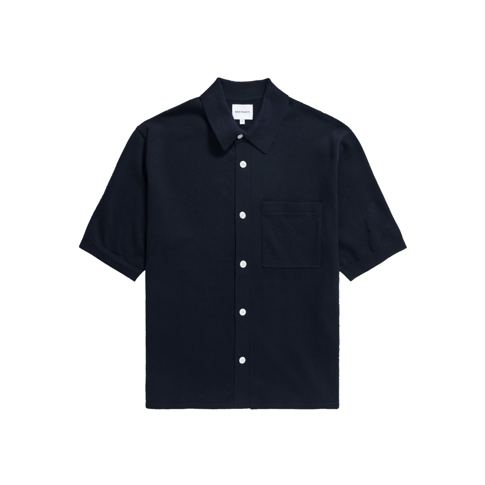 Rollo Cotton Linen SS Shirt - Dark Navy-Norse Projects-W2 Store