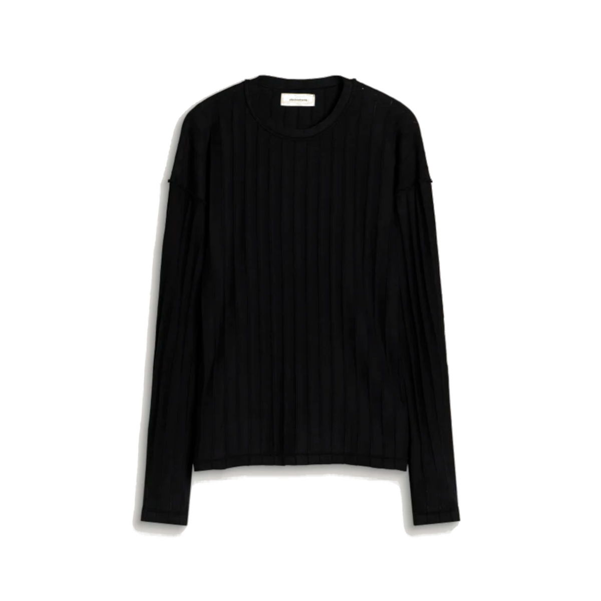 Round Neck Sweater - Black Inverted Ajour Stripe-mfpen-W2 Store
