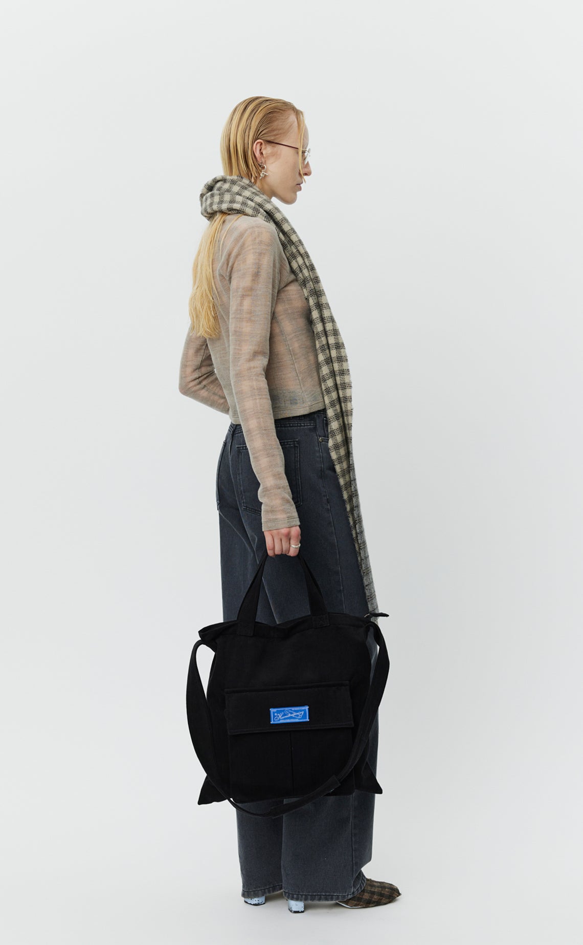 Routine Shoulder Bag - Brushed Black Twill-mfpen-W2 Store