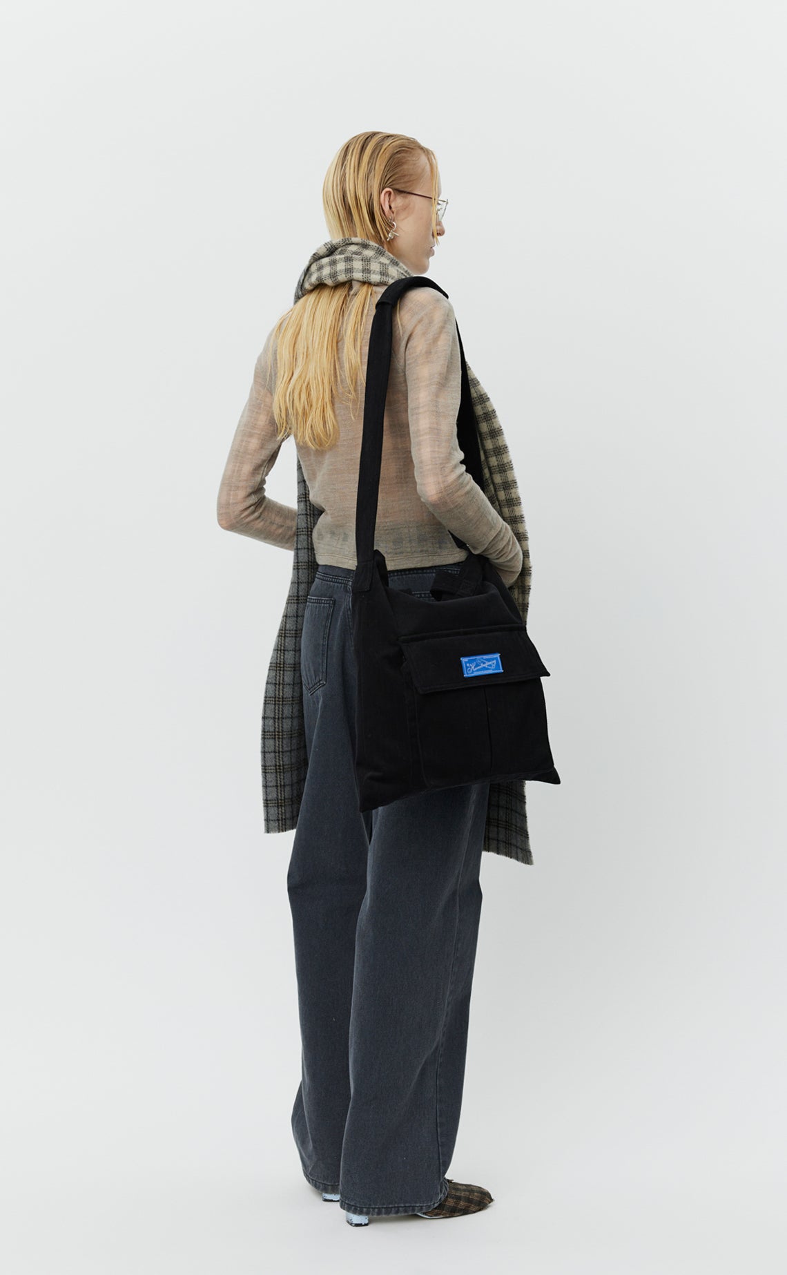 Routine Shoulder Bag - Brushed Black Twill-mfpen-W2 Store