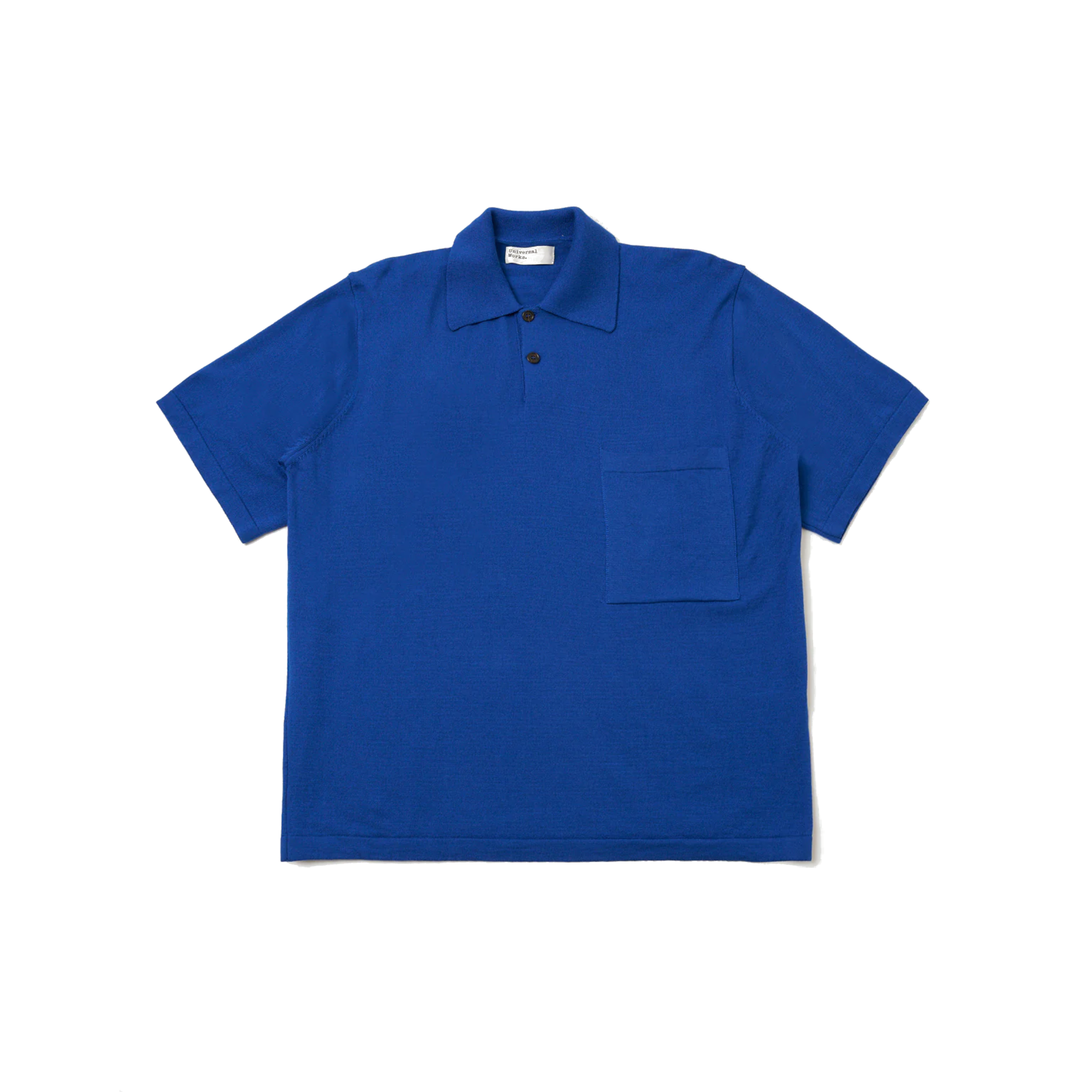 S/S Pullover Knit Shirt II Woolcot Bio - Blue-Universal Works-W2 Store