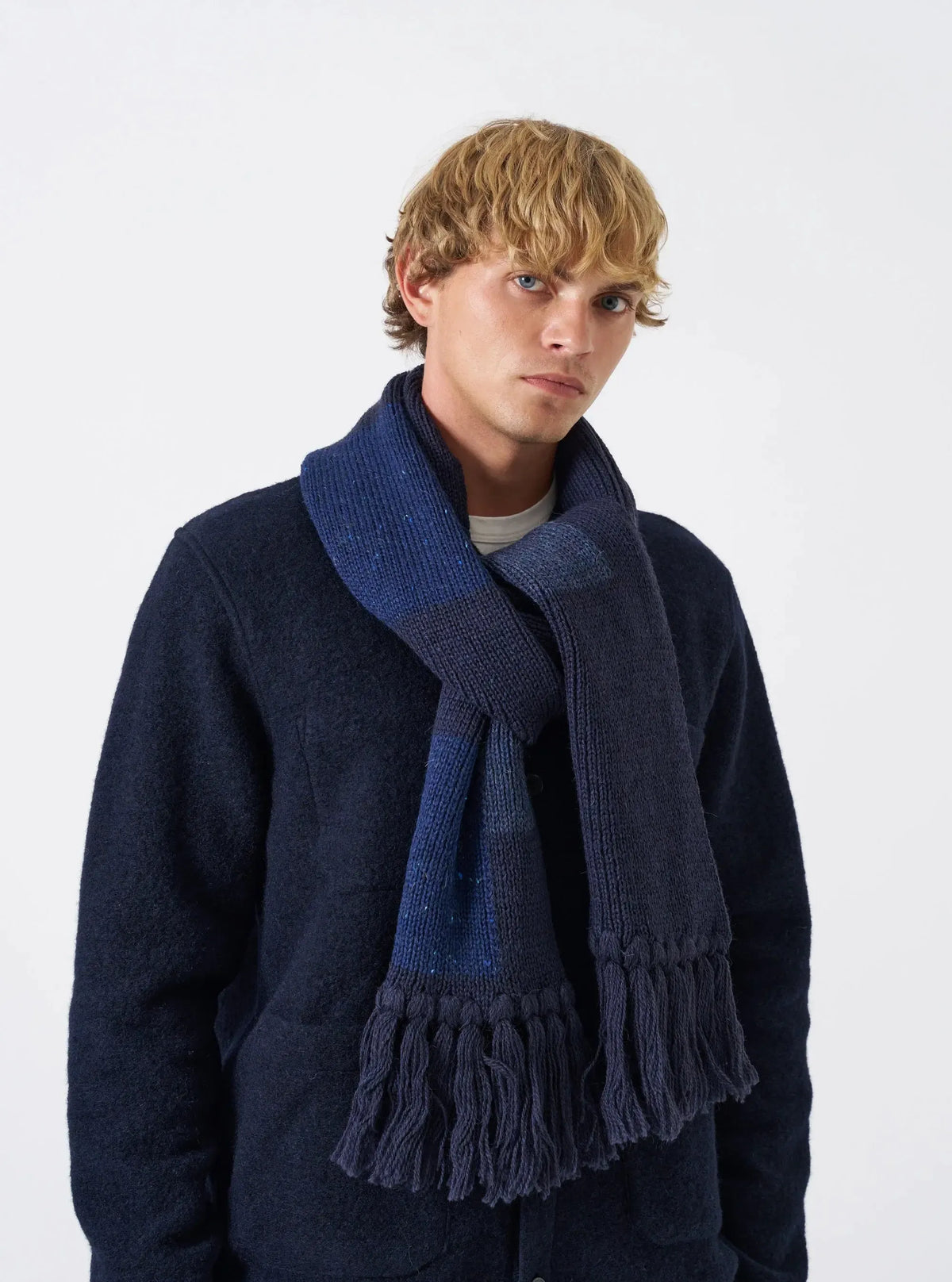 Scarf British Wool - Navy-Universal Works-W2 Store