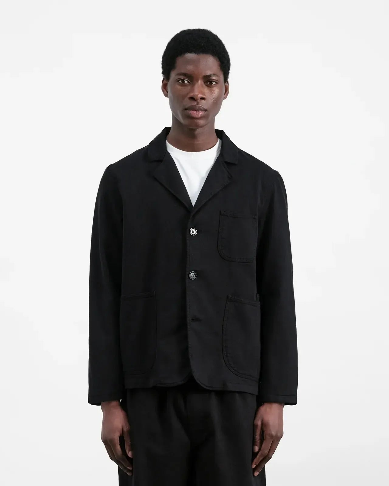 Scuttlers Jacket Gmt Dye Organic Cotton Twill - Black-YMC-W2 Store