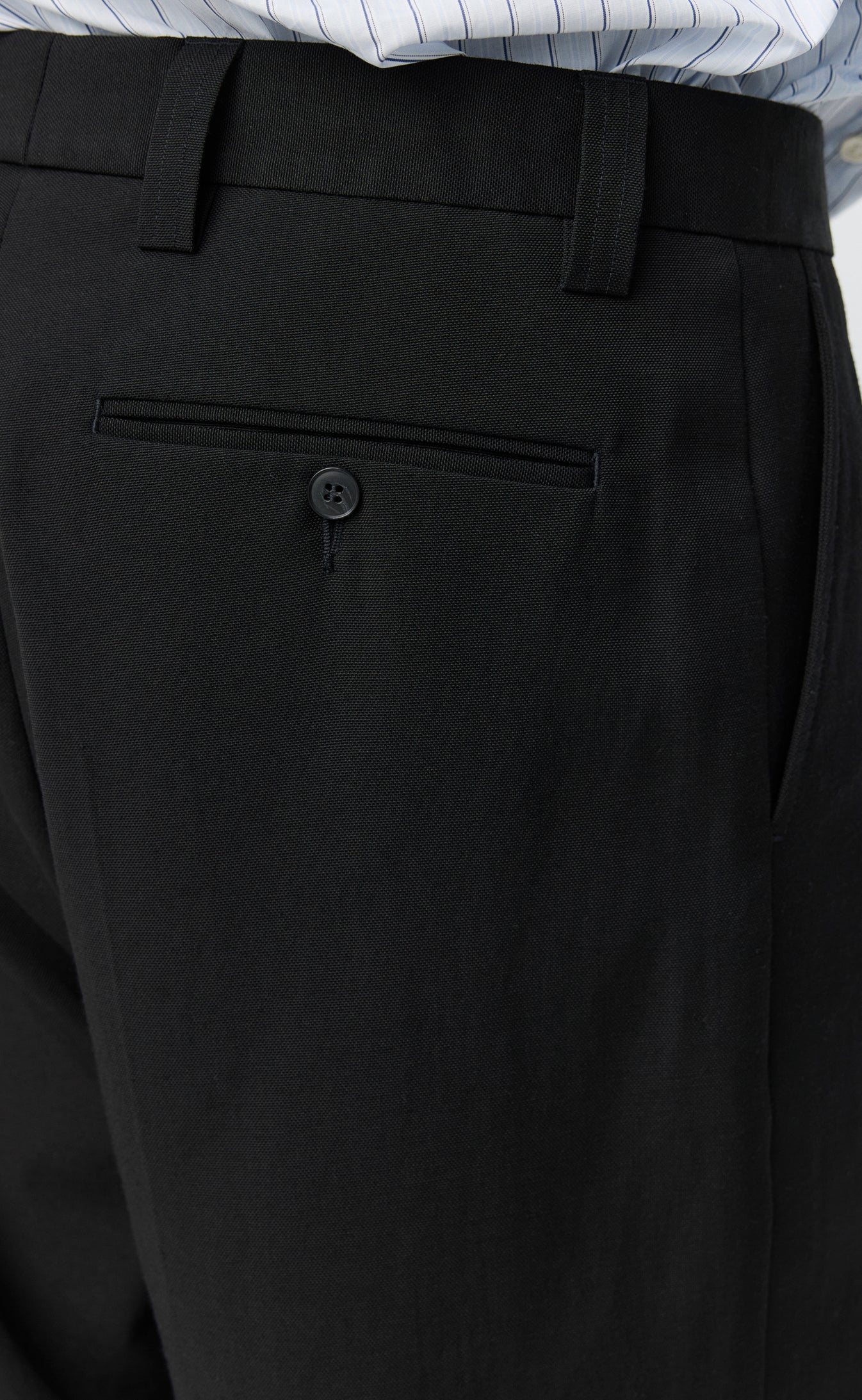 Service Trousers - Muted Black Cotton-mfpen-W2 Store
