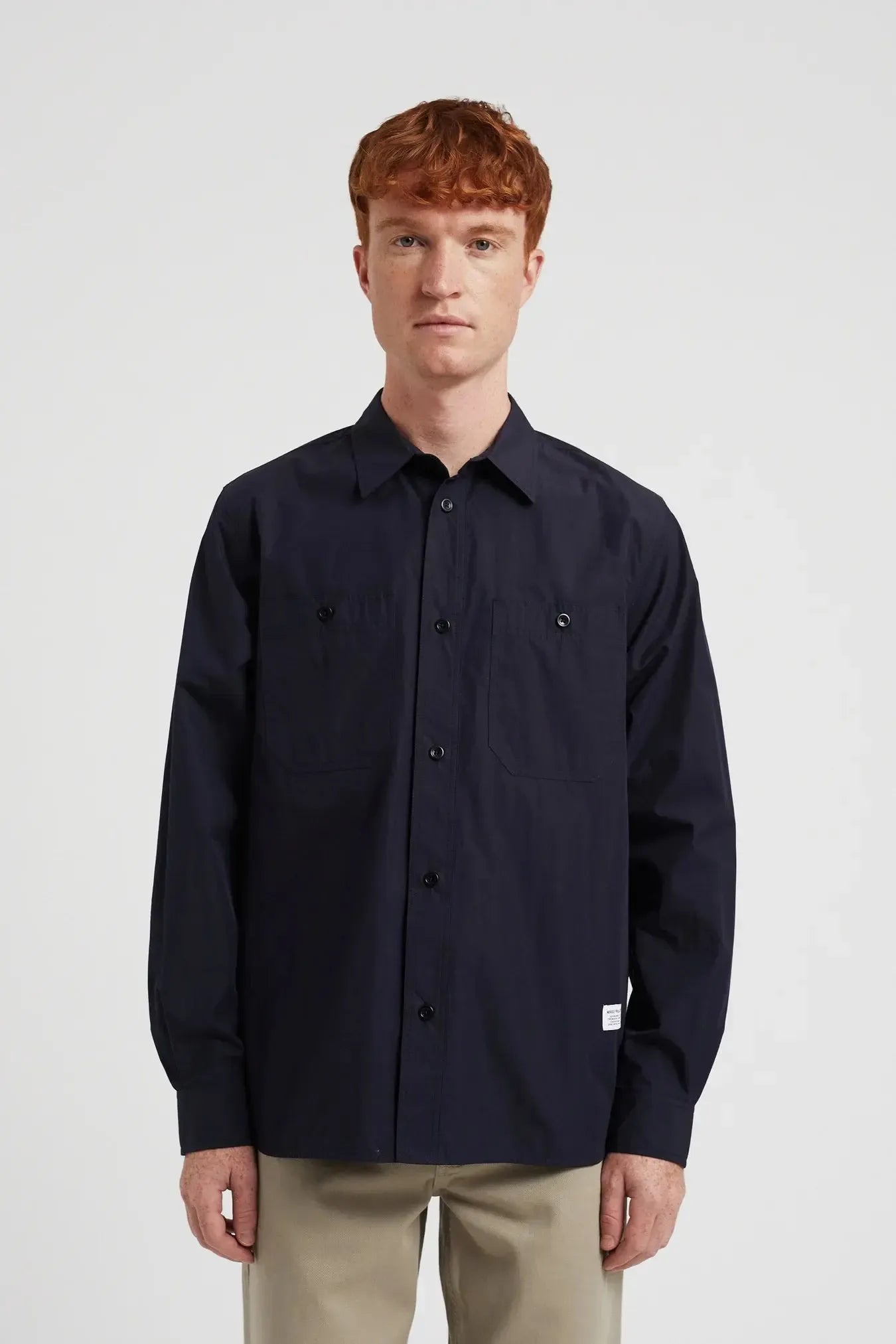 Silas Tech Poplin Shirt 2.0 - Dark Navy-Norse Projects-W2 Store