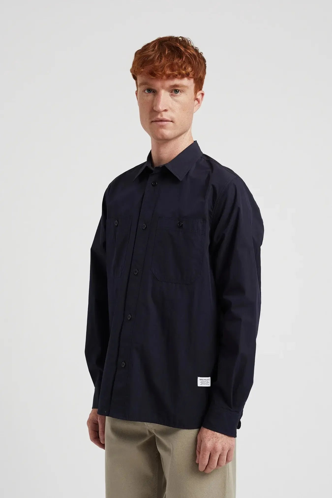 Silas Tech Poplin Shirt 2.0 - Dark Navy-Norse Projects-W2 Store