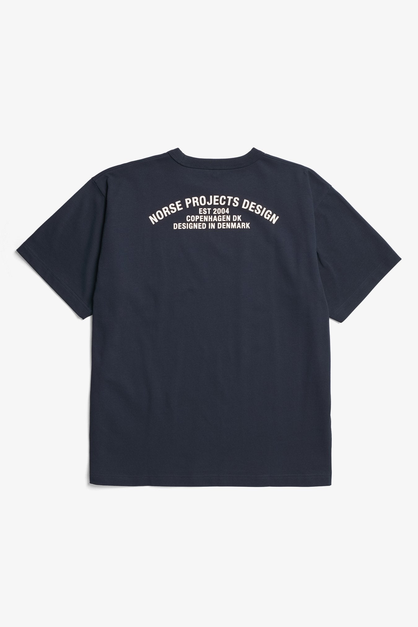 Simon Organic Arch Print T-Shirt - Dark Navy-Norse Projects-W2 Store