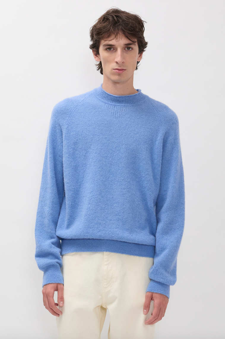 Skogafoss Baby Alpaca Sweater - Bel Air Blue-Norse Projects-W2 Store