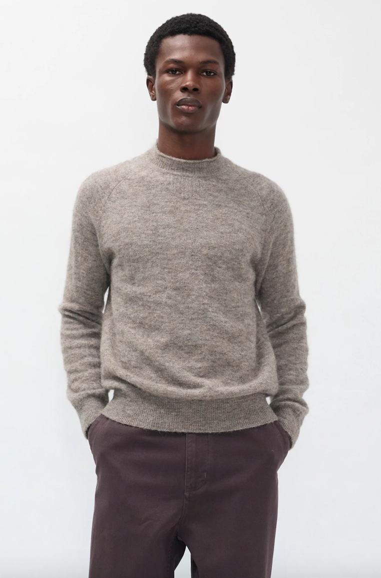 Skogafoss Baby Alpaca Sweater - Walnut-Norse Projects-W2 Store
